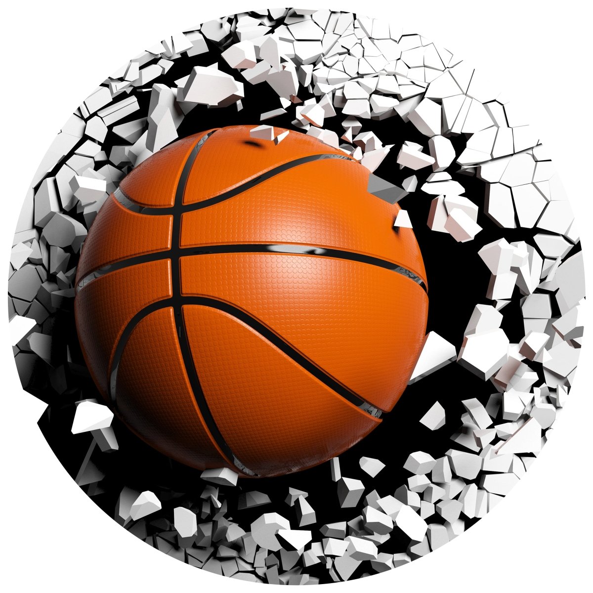 Runde Fototapete Wanddurchbruch mit Basketball M0040 - Bild 11