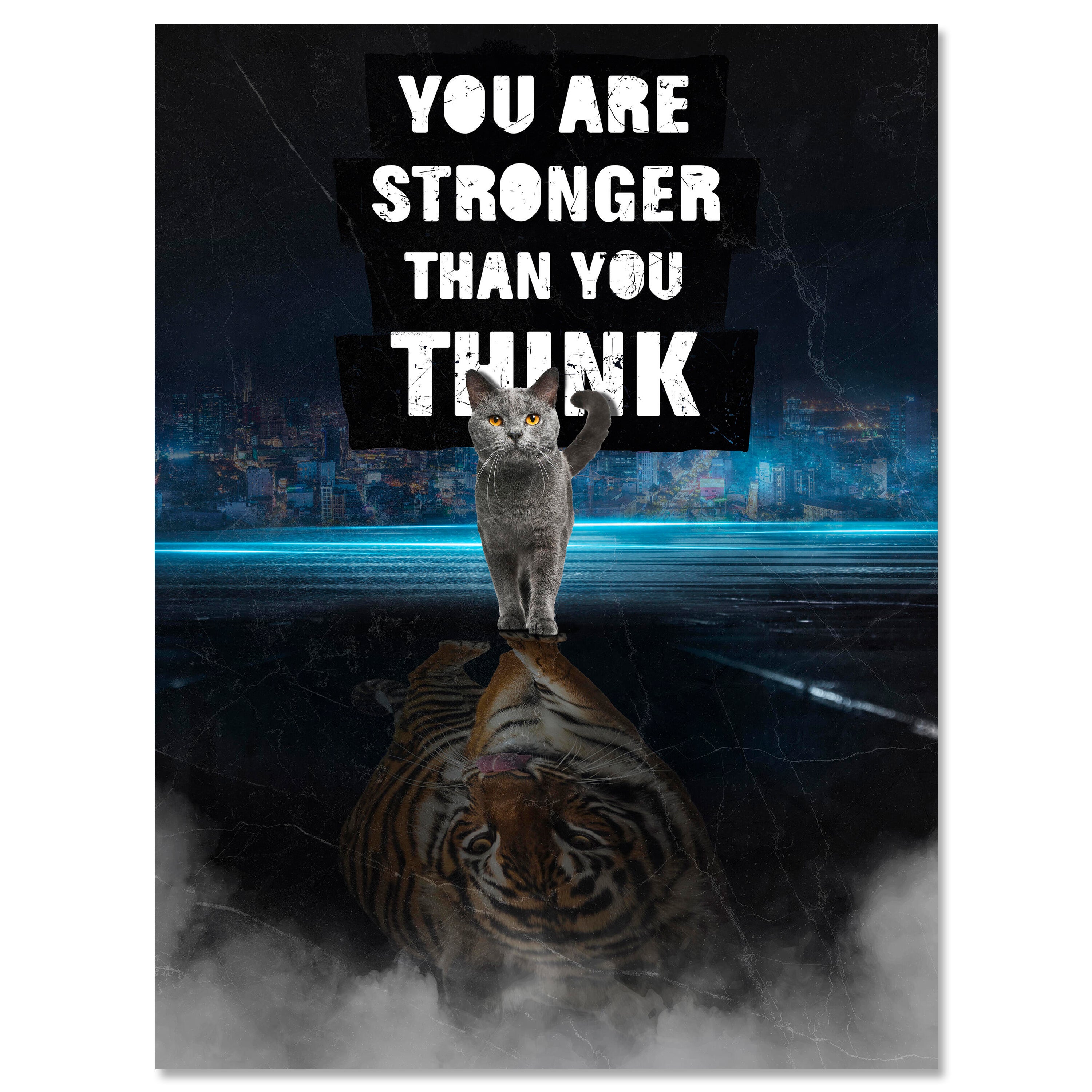 Leinwandbild Motivation, Hochformat, Stronger than you think M0045 kaufen - Bild 1