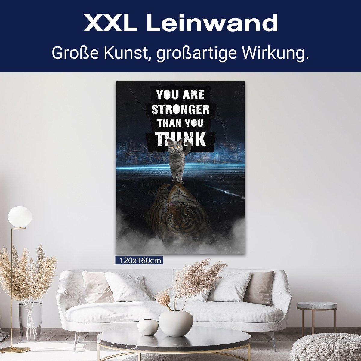 Leinwandbild Motivation, Hochformat, Stronger than you think M0045 kaufen - Bild 9