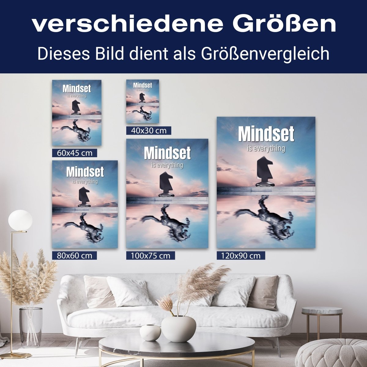 Leinwandbild Motivation, Hochformat, Mindset Pferd M0047 kaufen - Bild 8