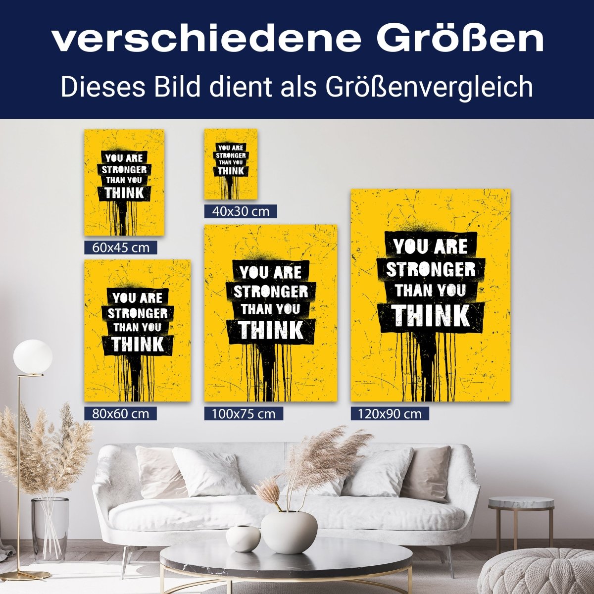 Leinwandbild Motivation, Hochformat, Strong, Spray M0049 kaufen - Bild 8