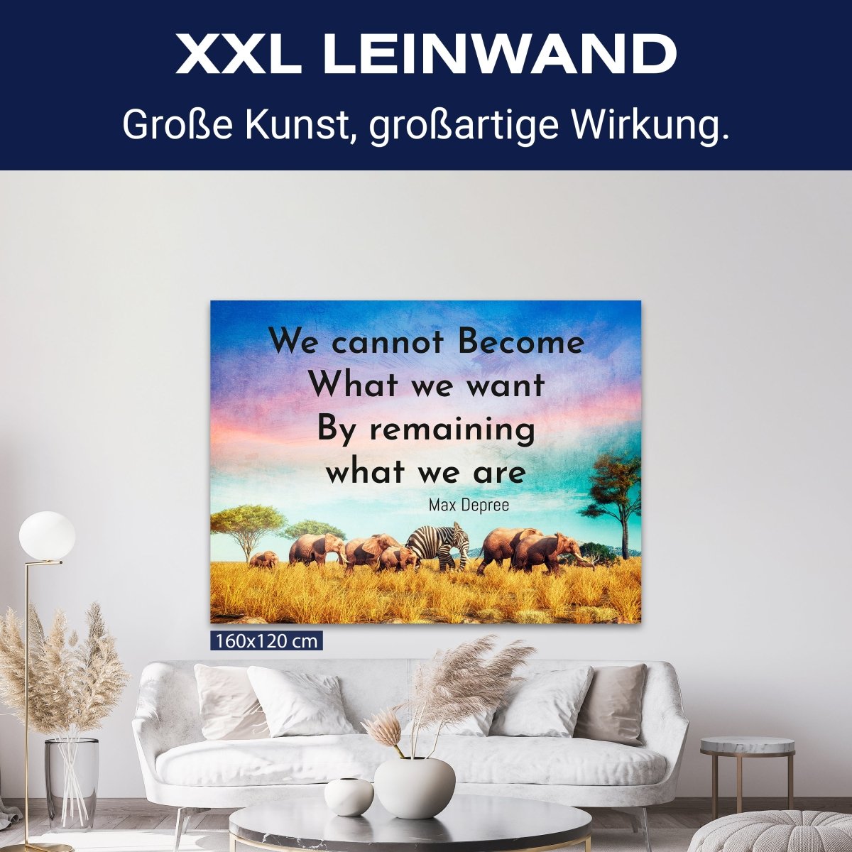 Leinwandbild Motivation, Querformat, we want, Elefant M0050 kaufen - Bild 9