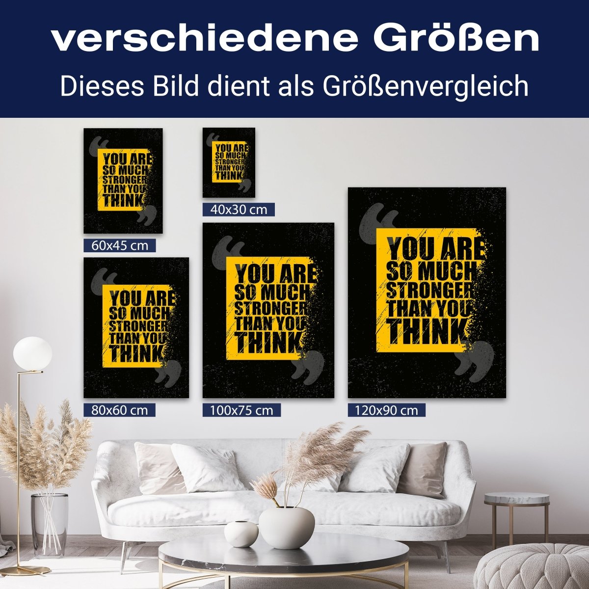 Leinwandbild Motivation, Hochformat, much Stronger M0052 kaufen - Bild 8