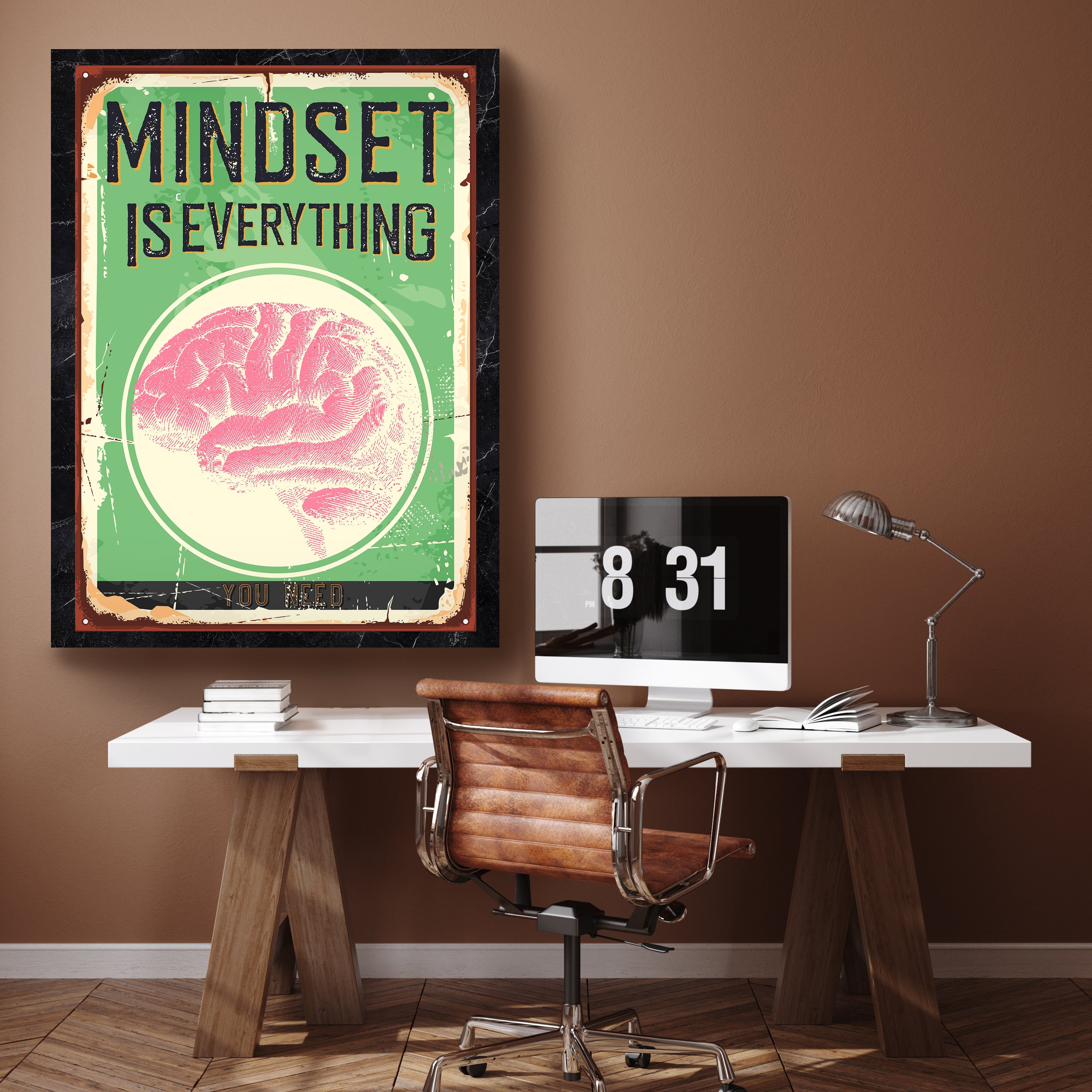 Leinwandbild Motivation, Hochformat, Mindset Retro M0054 kaufen - Bild 2