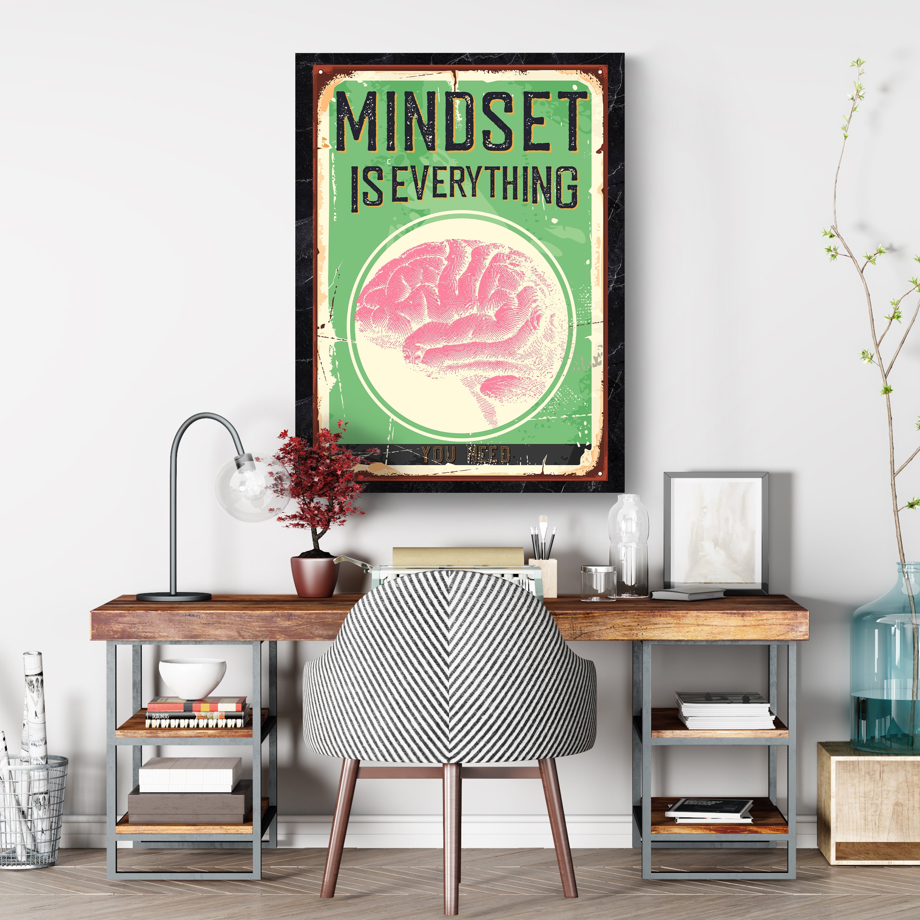 Leinwandbild Motivation, Hochformat, Mindset Retro M0054 kaufen - Bild 3