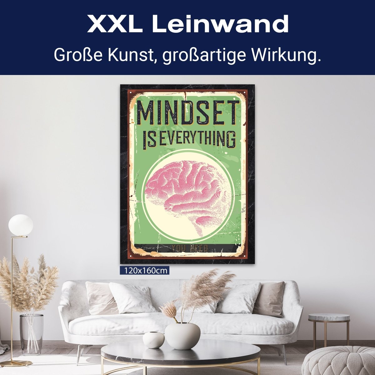 Leinwandbild Motivation, Hochformat, Mindset Retro M0054 kaufen - Bild 9