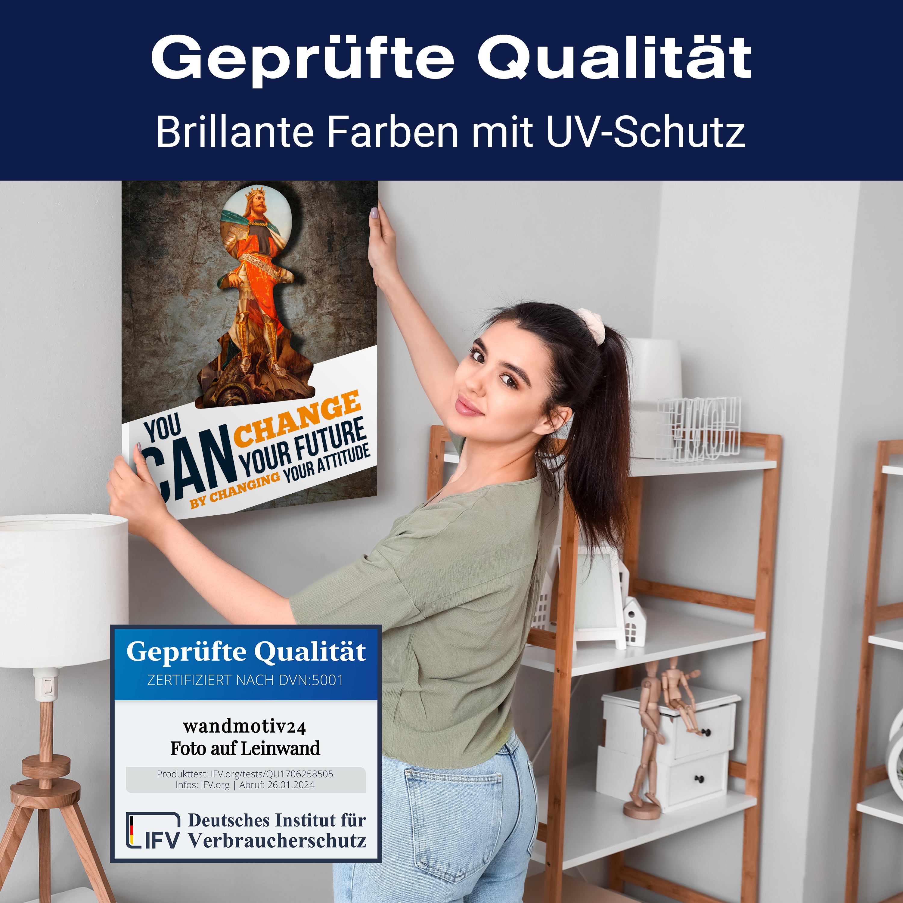 Leinwandbild Motivation, Hochformat, Future Attitude M0056 kaufen - Bild 4