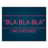 Leinwandbild Motivation, Querformat, no excuses M0058