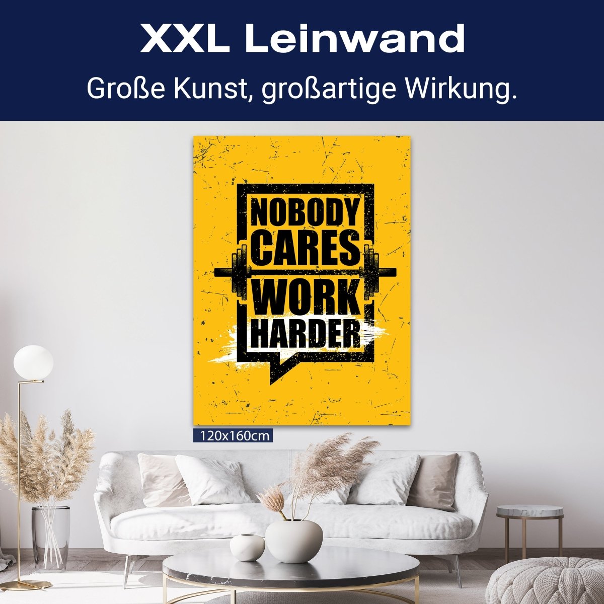 Leinwandbild Motivation, Hochformat, work harder M0060 kaufen - Bild 9