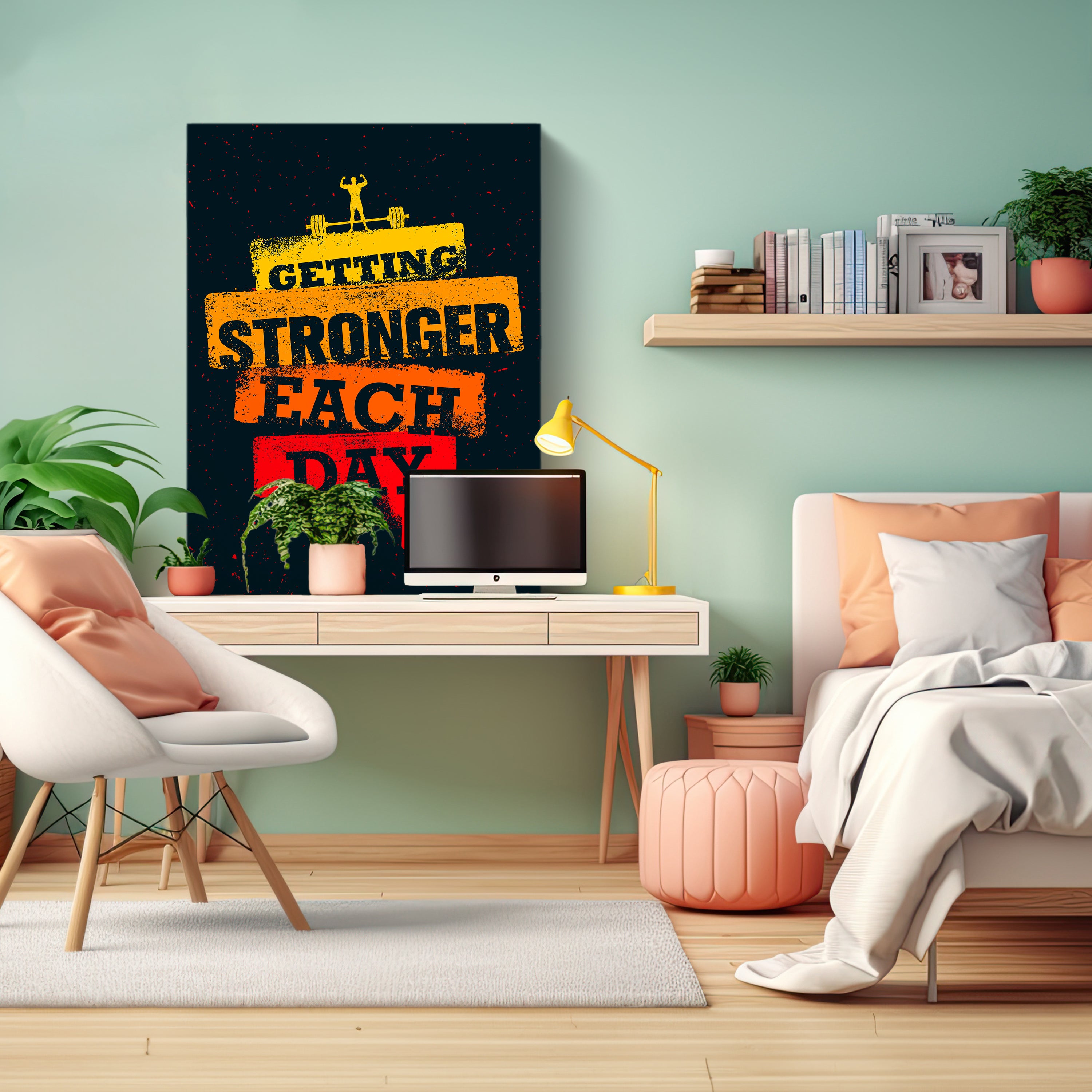 Leinwandbild Motivation, Hochformat, get stronger M0061 kaufen - Bild 3