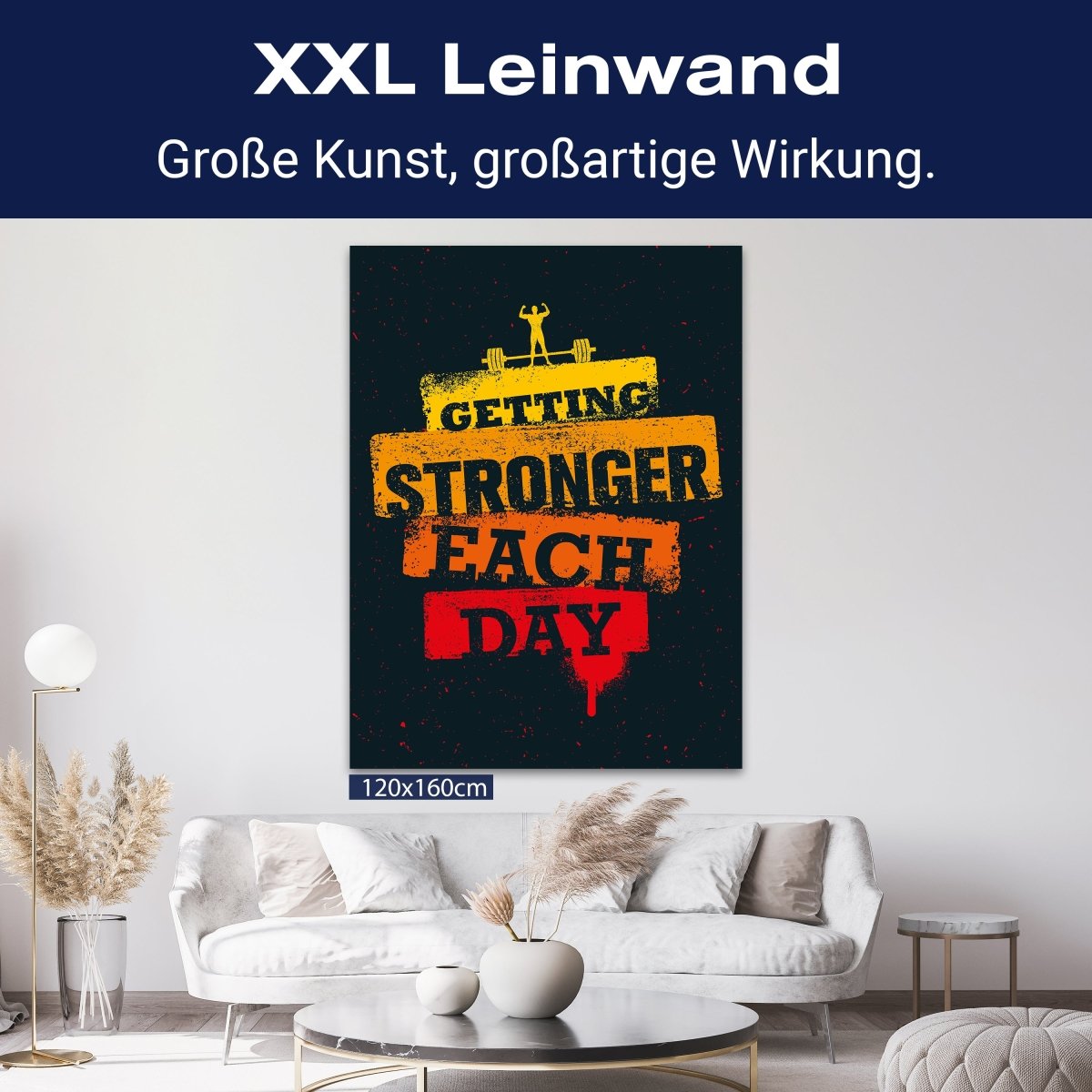 Leinwandbild Motivation, Hochformat, get stronger M0061 kaufen - Bild 9