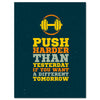 Leinwandbild Motivation, Hochformat, push harder M0063