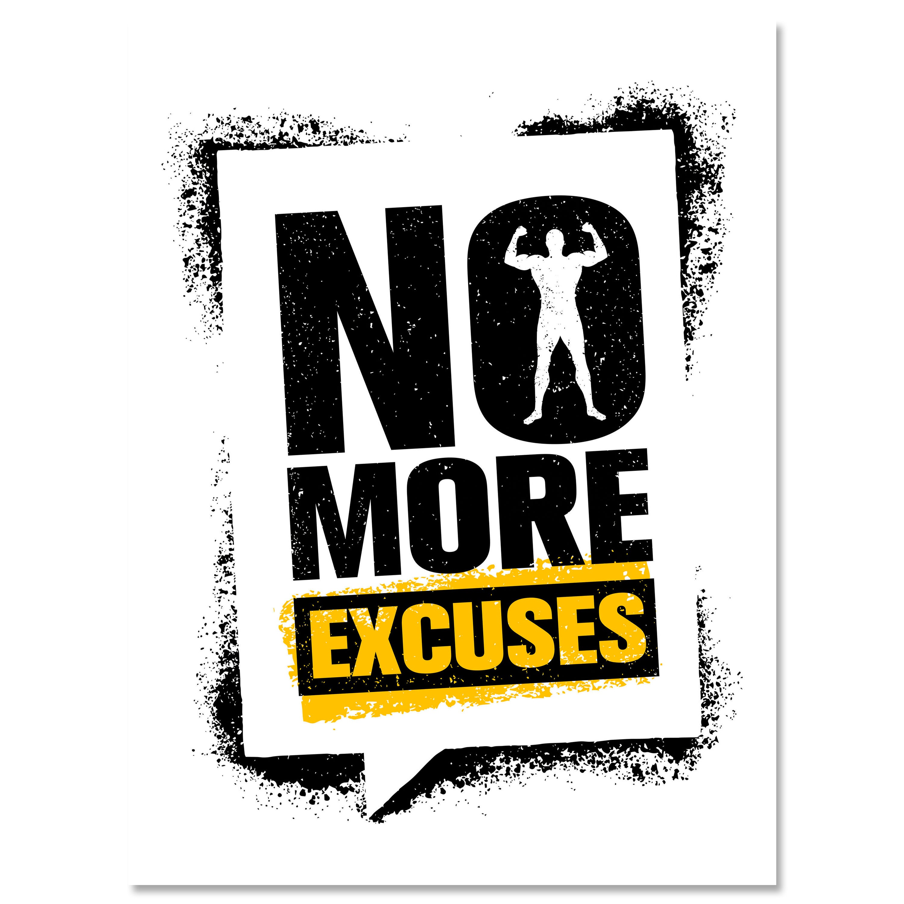 Leinwandbild Motivation, Hochformat, no more excuses M0065 kaufen - Bild 1