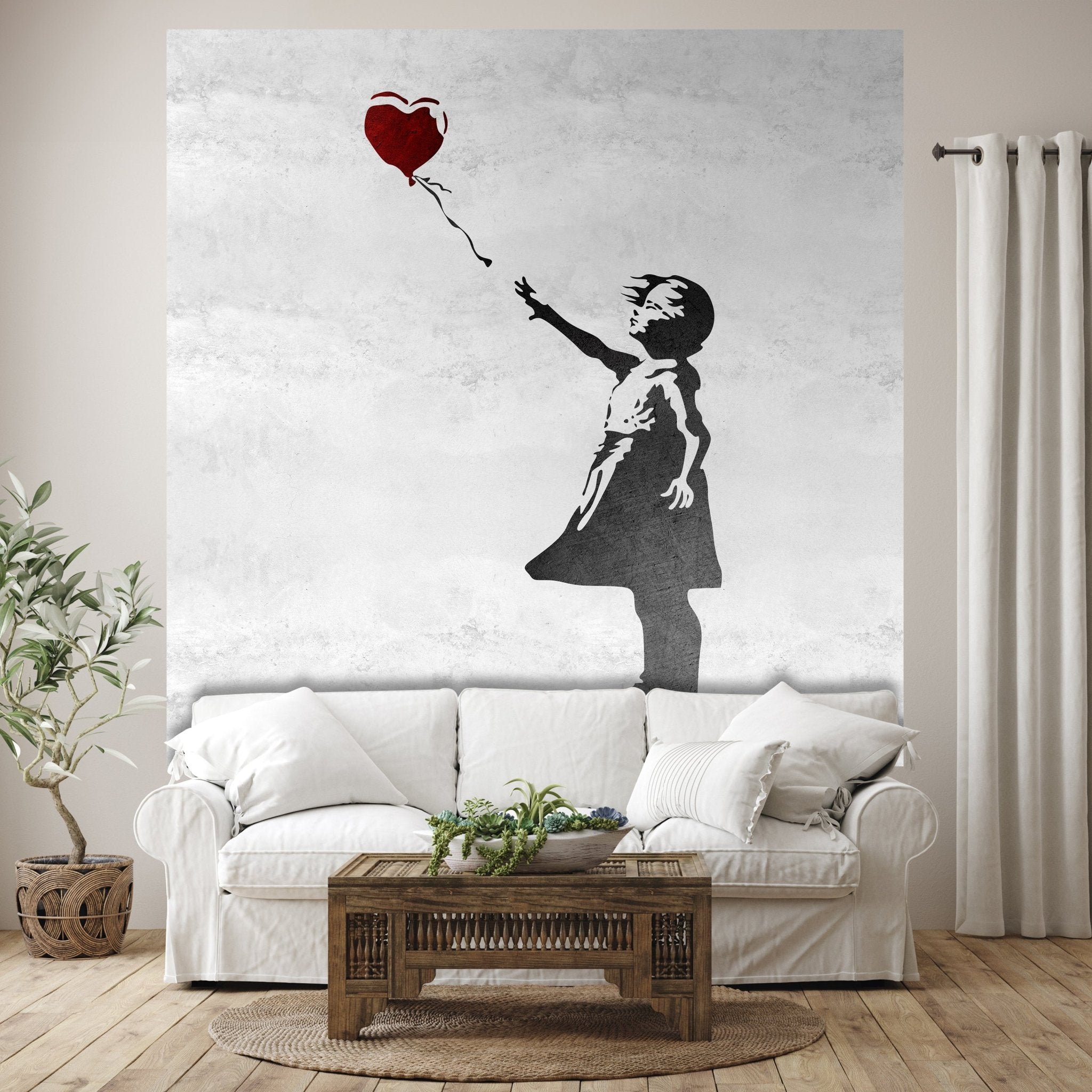 Quadratische Fototapete Banksy Street Art M0065 - Bild 1