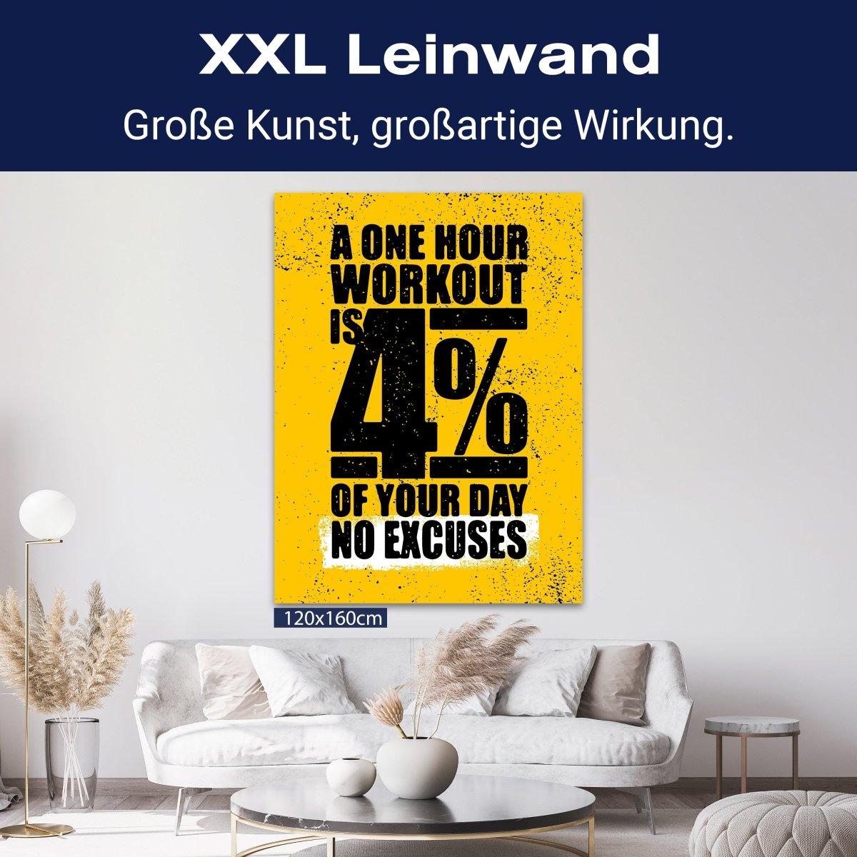 Leinwandbild Motivation, Hochformat, one hour M0066 kaufen - Bild 9