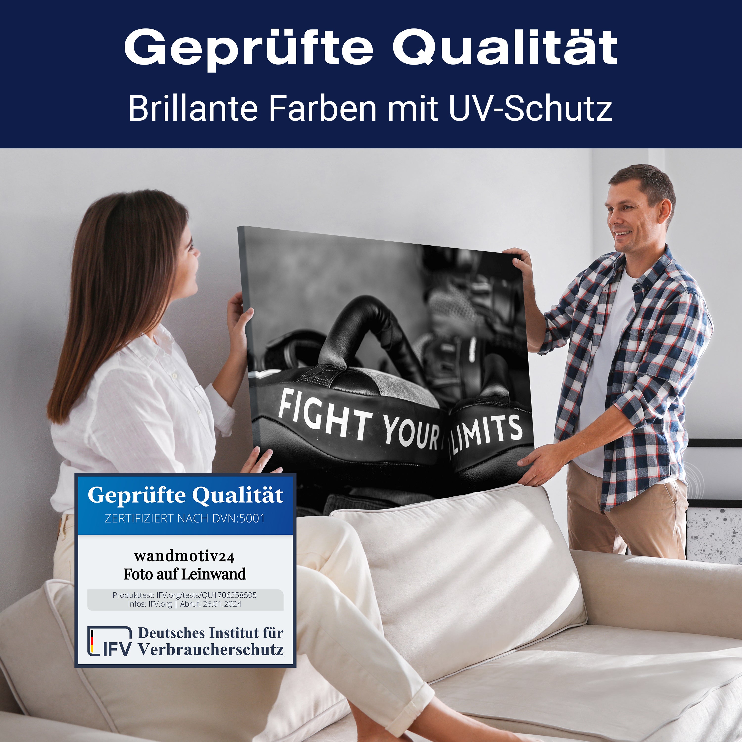 Leinwandbild Motivation, Querformat, fight limits M0069 kaufen - Bild 4