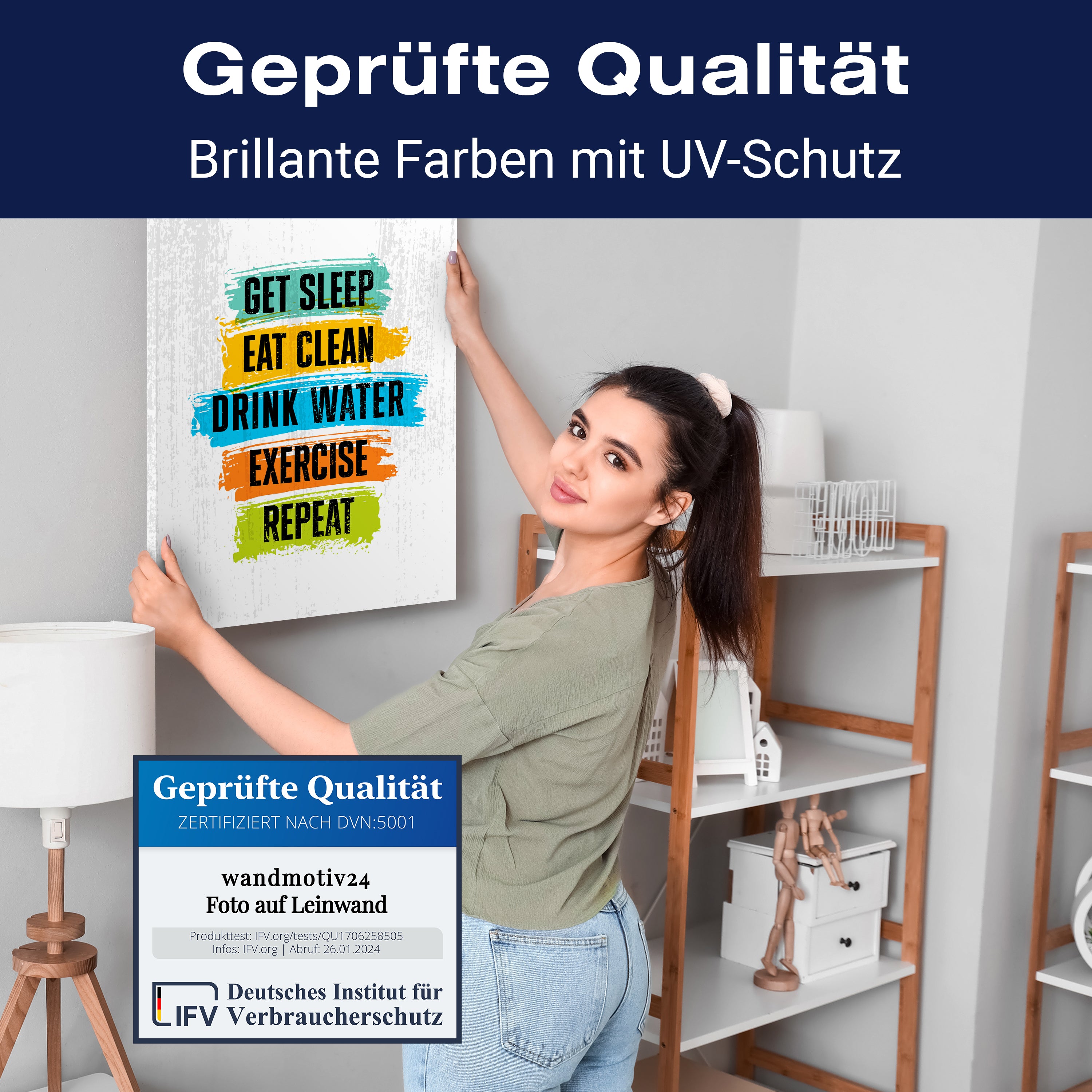 Leinwandbild Motivation, Hochformat, Tagesplan M0070 kaufen - Bild 4