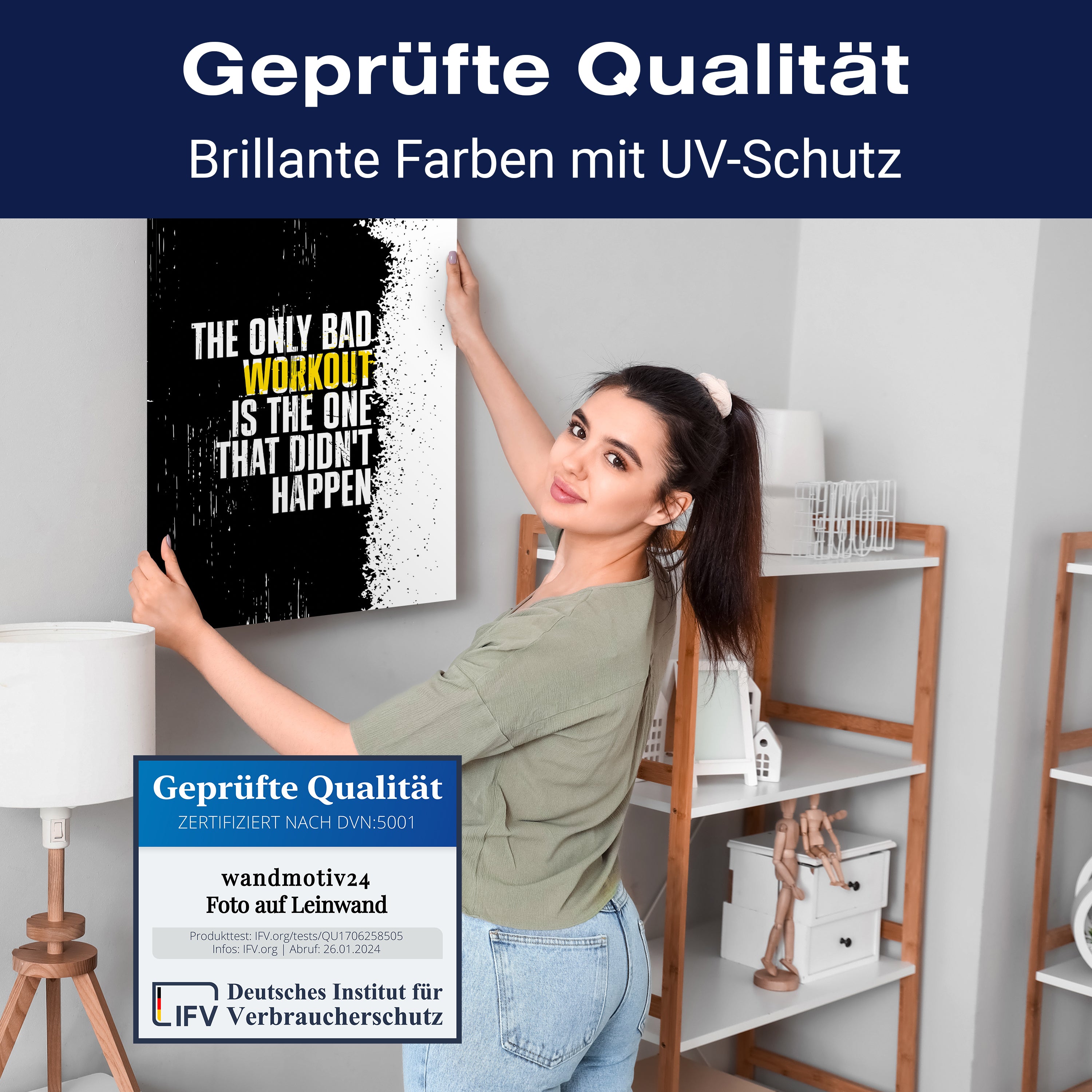 Leinwandbild Motivation, Hochformat, didnt happen M0072 kaufen - Bild 4