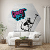 Hexagon-Fototapete Banksy Street Art M0076