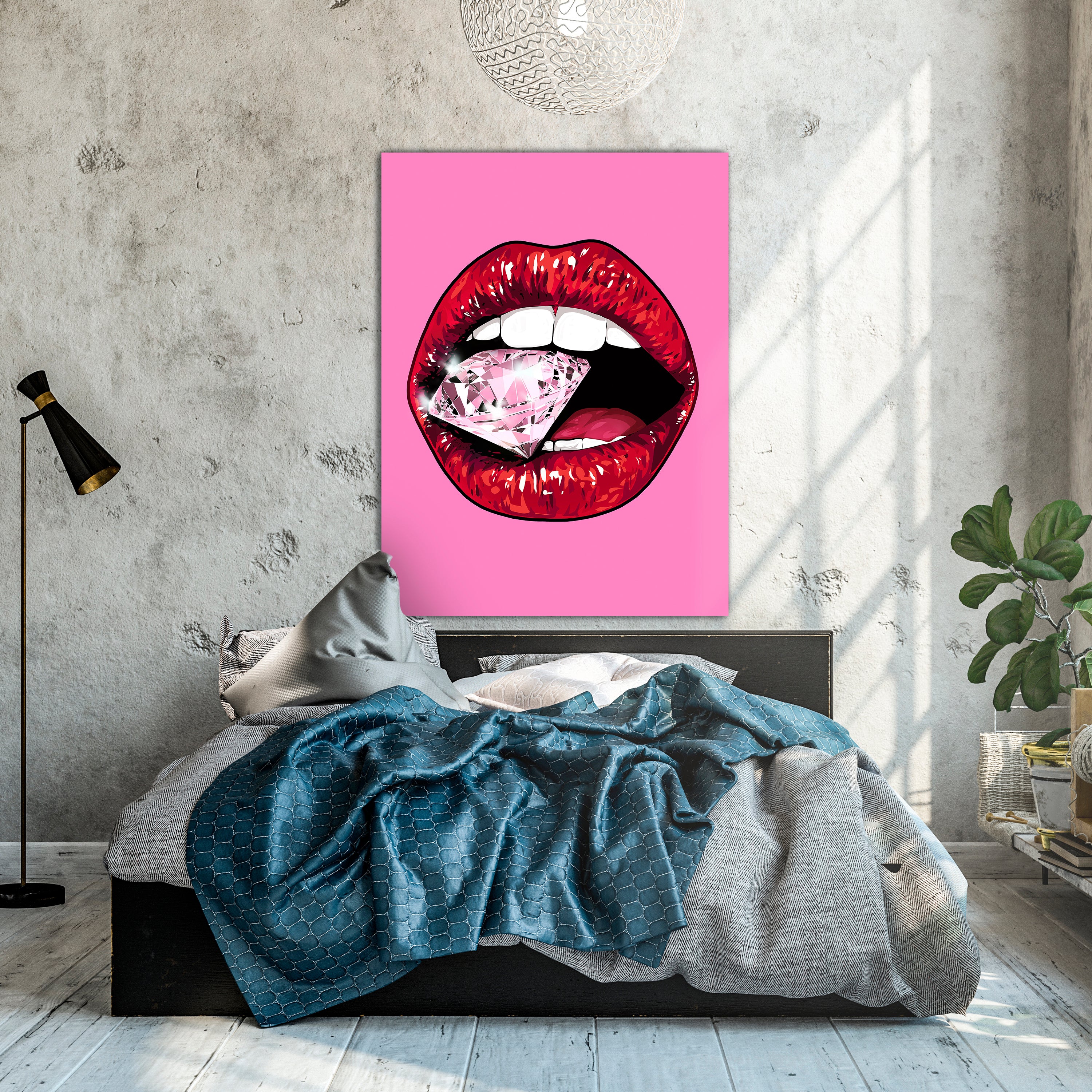 Leinwandbild Frauen Lippen M0077 kaufen - Bild 2