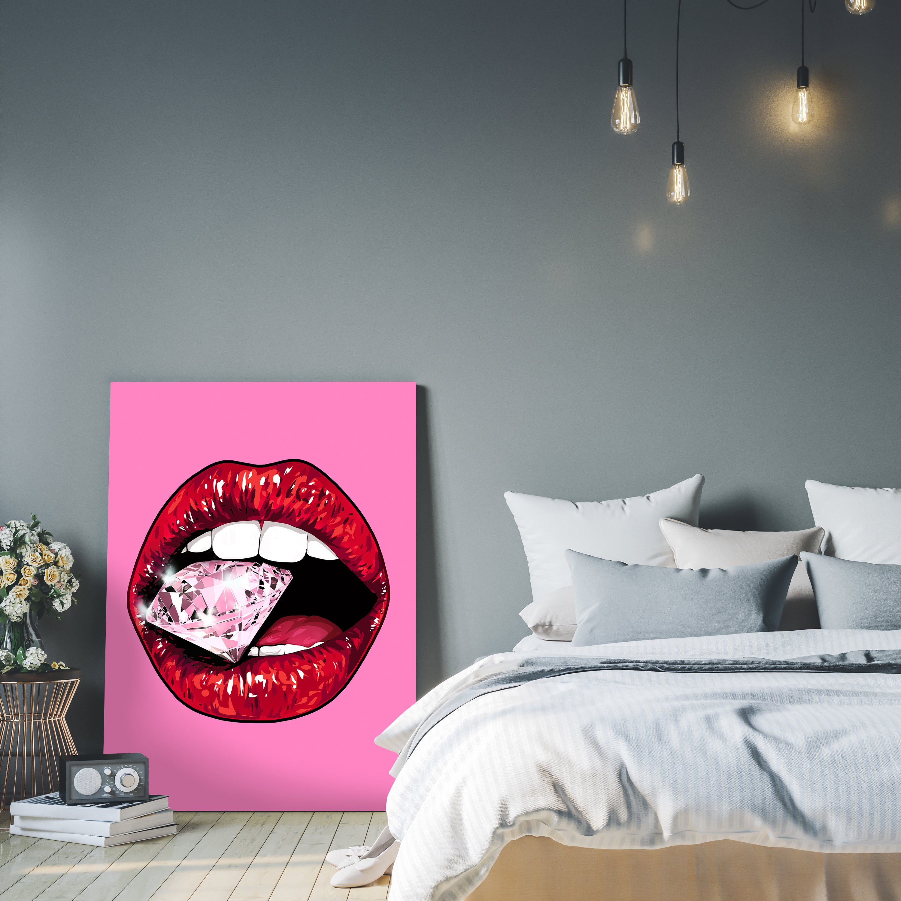 Leinwandbild Frauen Lippen M0077 kaufen - Bild 3