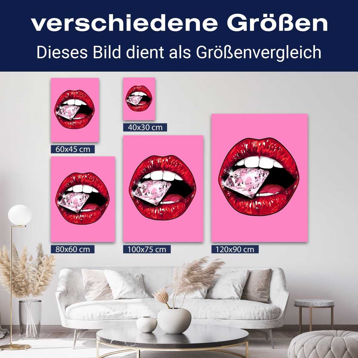 Leinwandbild Frauen Lippen M0077 kaufen - Bild 8