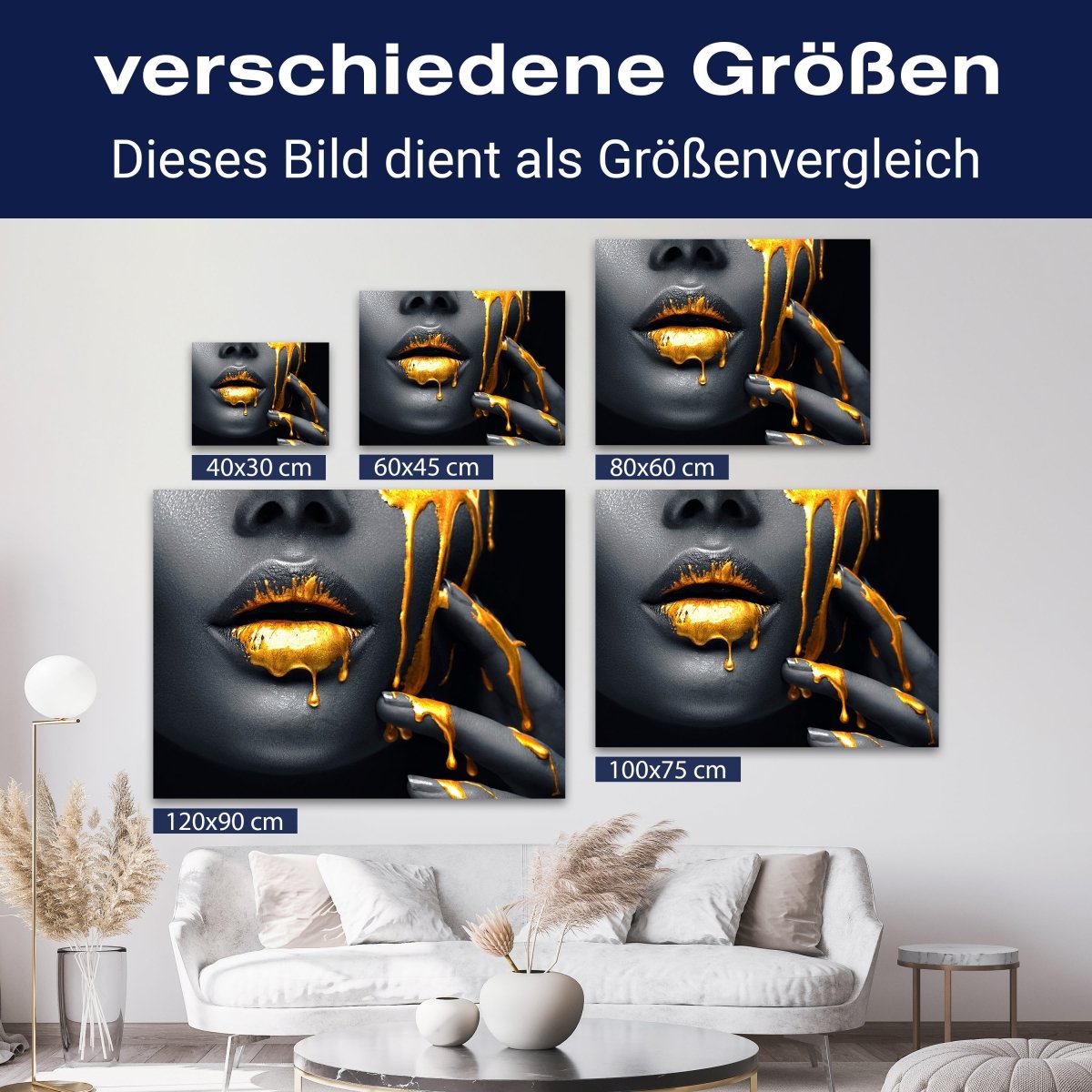 Leinwandbild Frauen Lippen M0086 kaufen - Bild 8