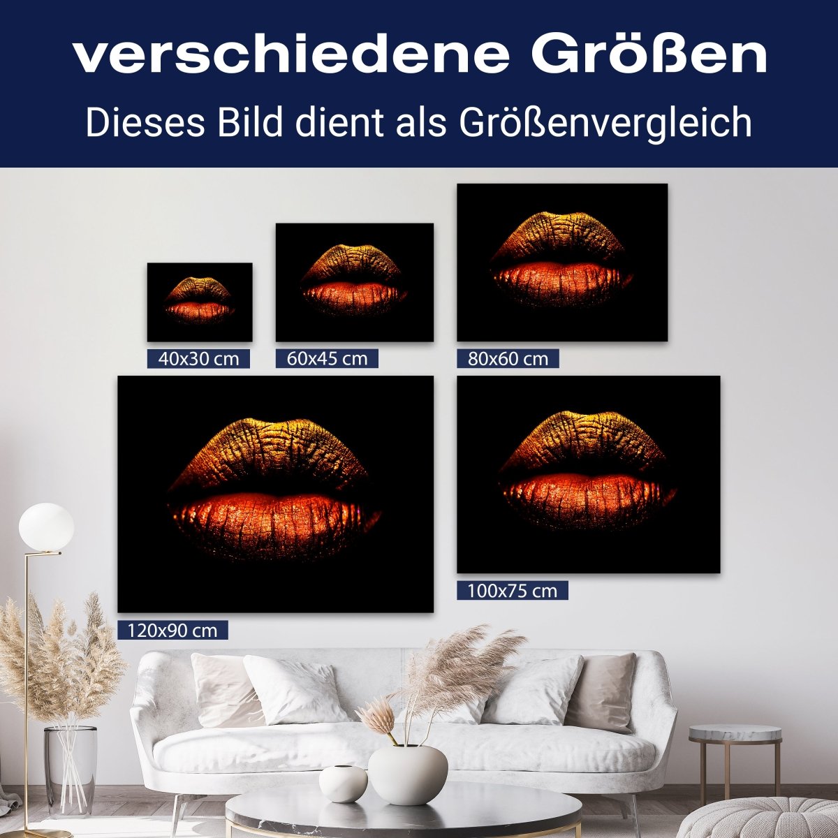 Leinwandbild Frauen Lippen M0087 kaufen - Bild 8