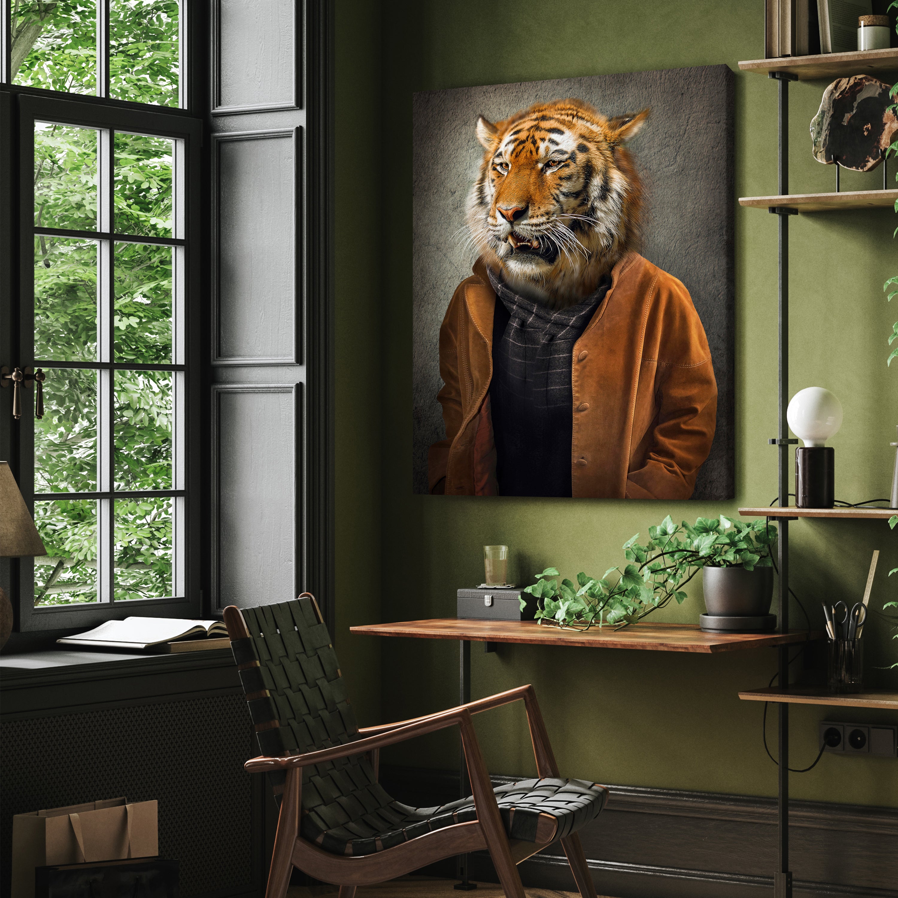 Leinwandbild Tiere, Hochformat, Casual Tiger M0093 kaufen - Bild 3