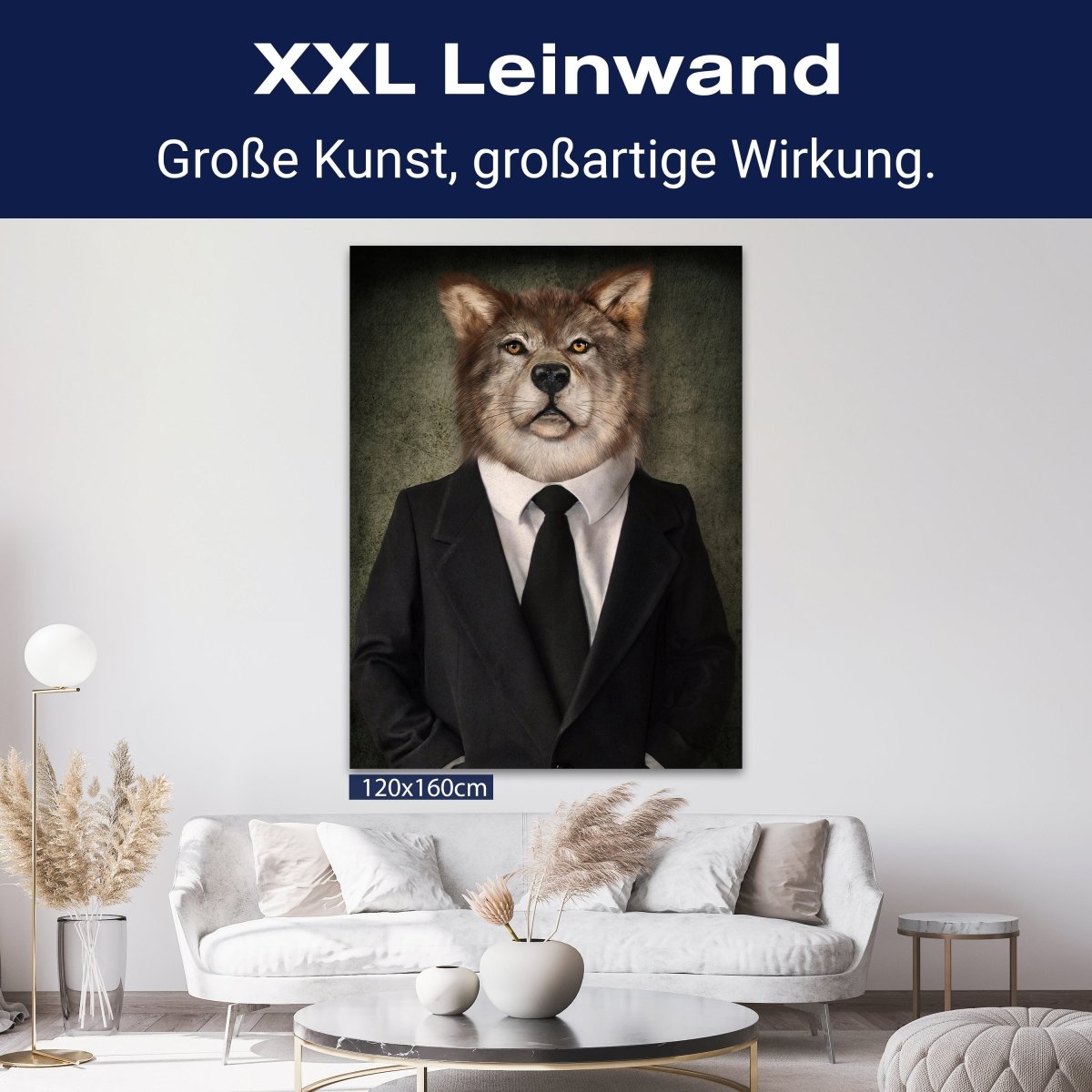 Leinwandbild Tiere, Hochformat, Wallstreet Wolf M0094 kaufen - Bild 9