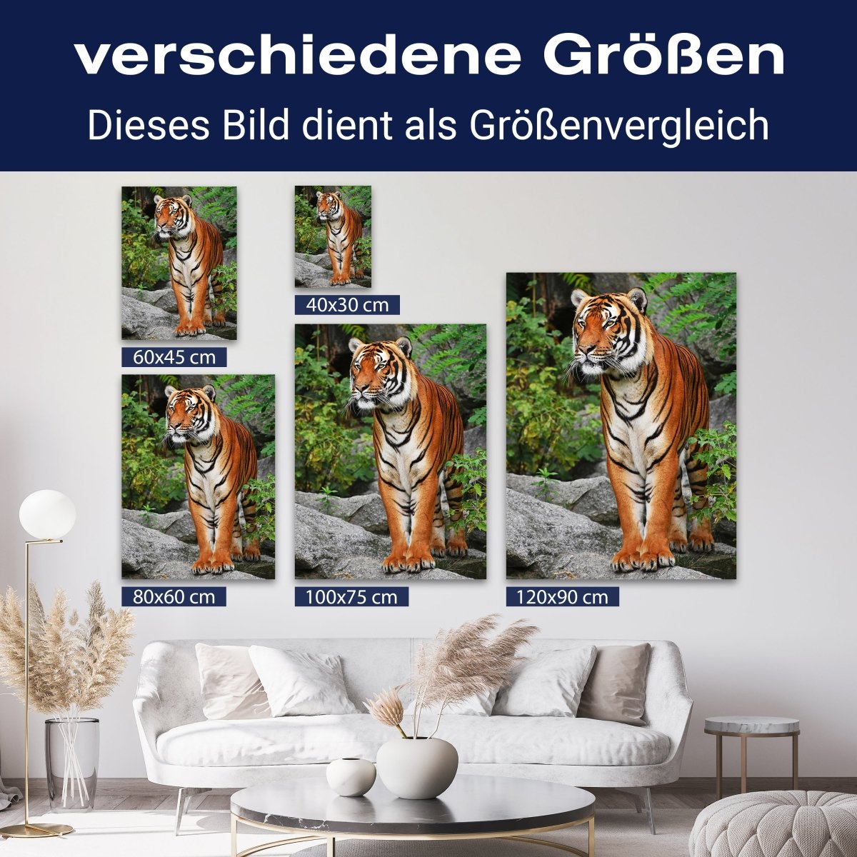 Leinwandbild Tiere, Hochformat, Tiger M0096 kaufen - Bild 8