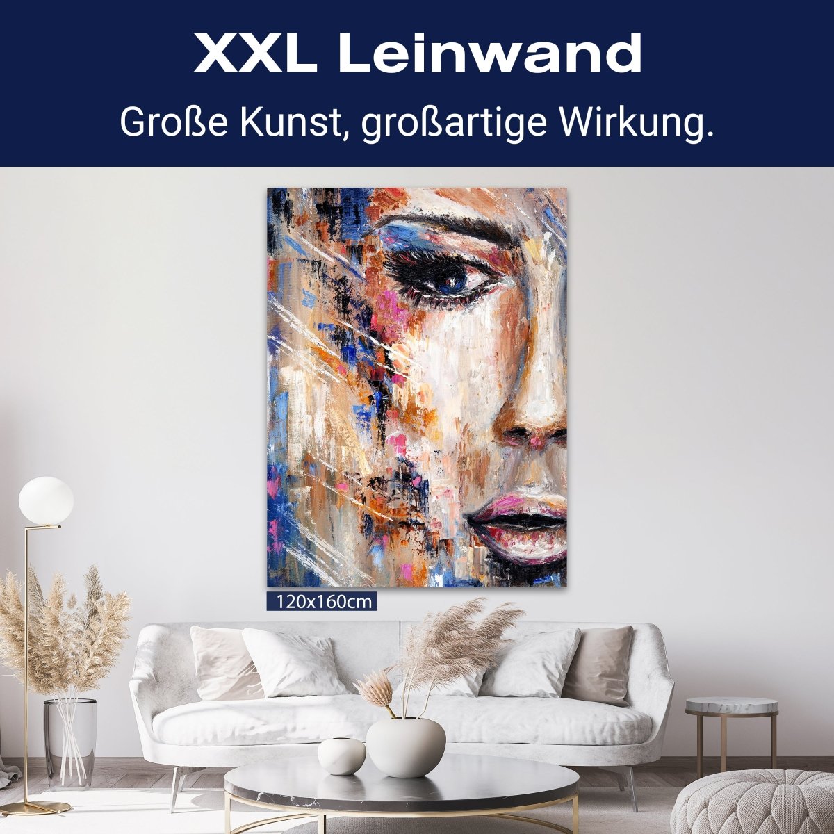 Leinwandbild Kunst & Gemälde, Hochformat, Frau 1 M0104 kaufen - Bild 9