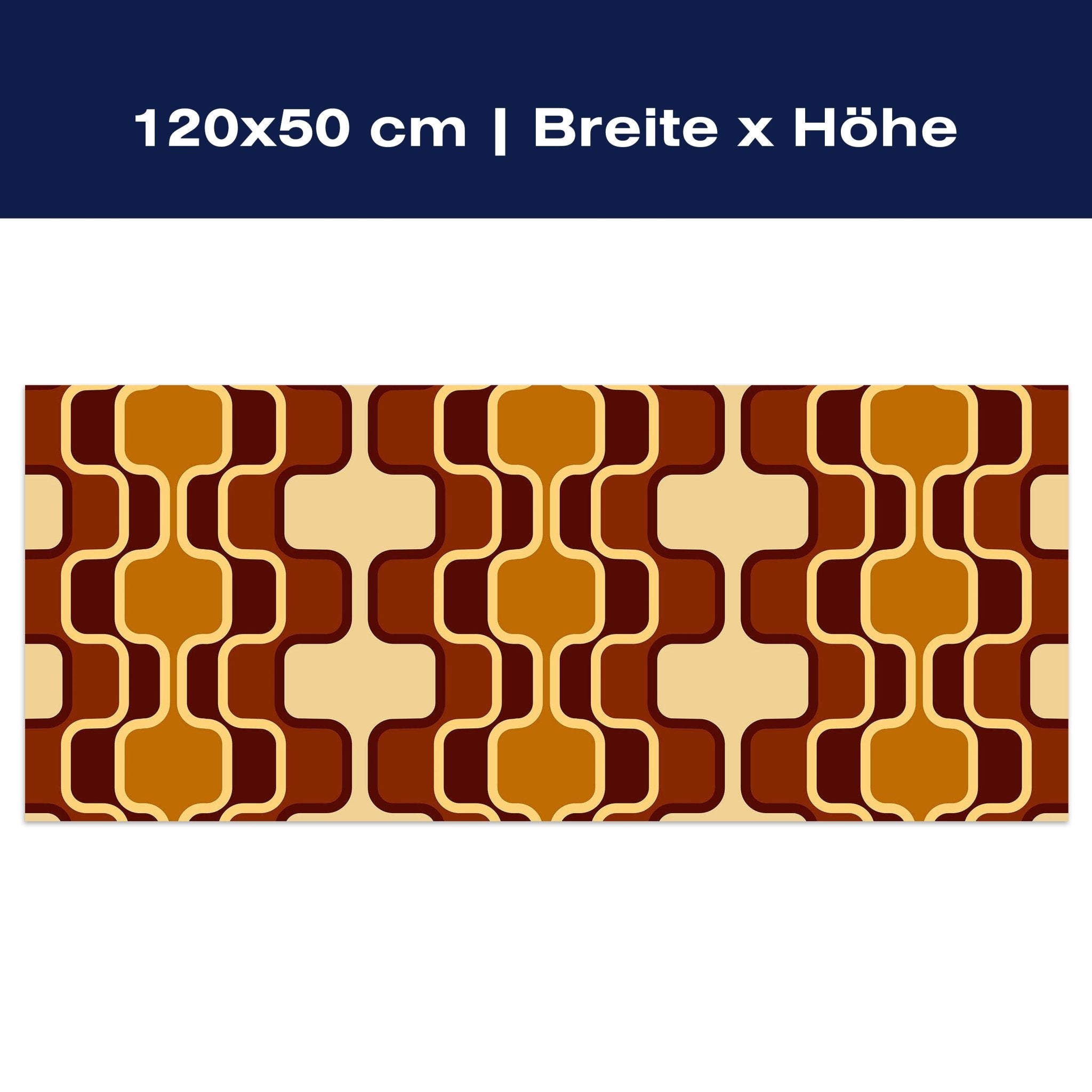 Leinwandbild Retromuster Braun Muster M0110