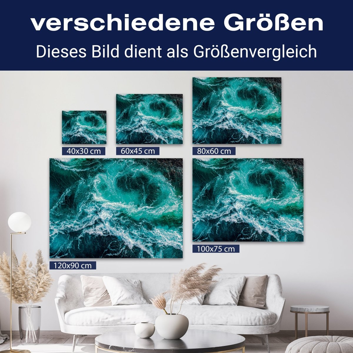 Leinwandbild Meer & Wasser, Querformat, Raues Meer 1 M0111 kaufen - Bild 8