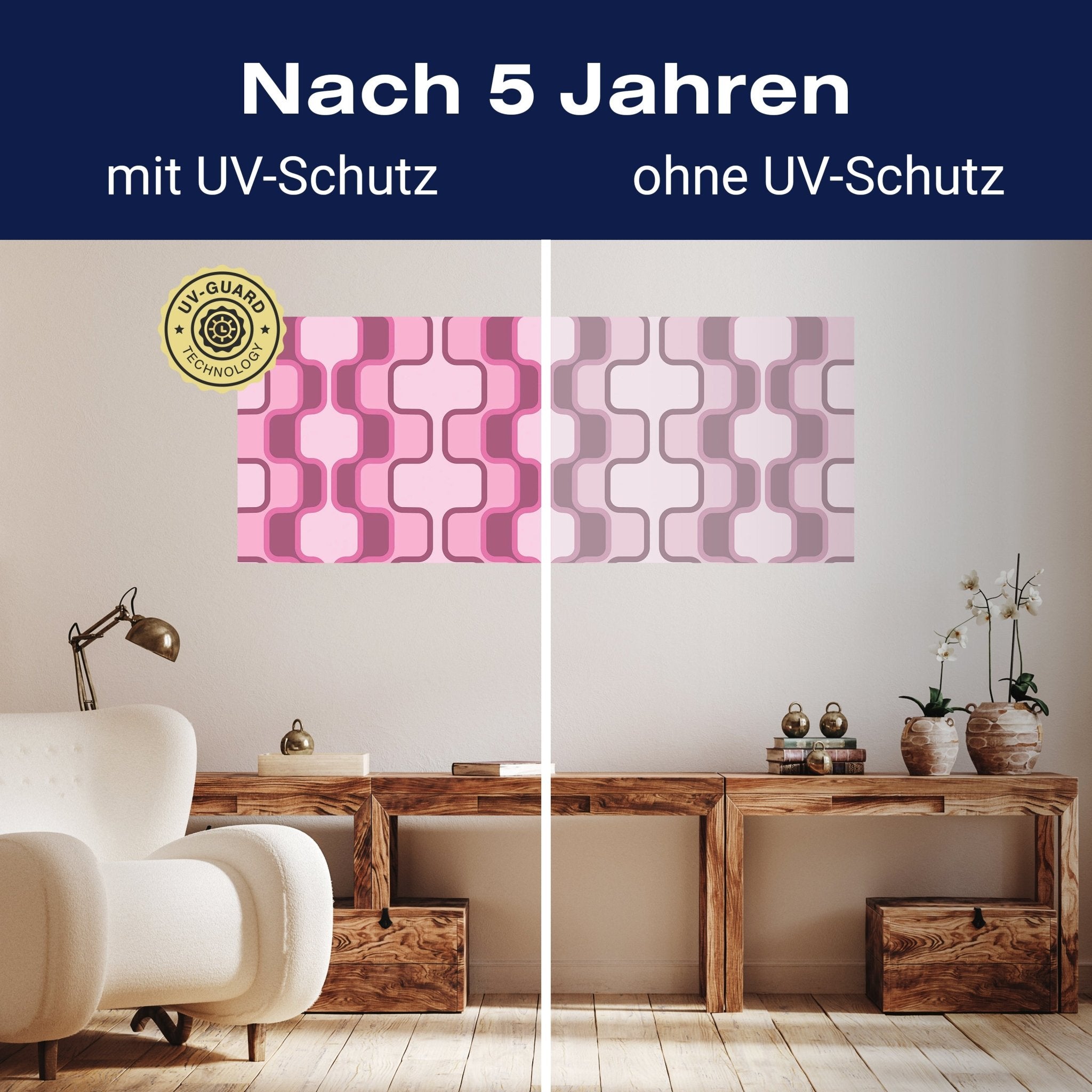 Leinwandbild Retromuster Pink Muster M0112 kaufen - Bild 9