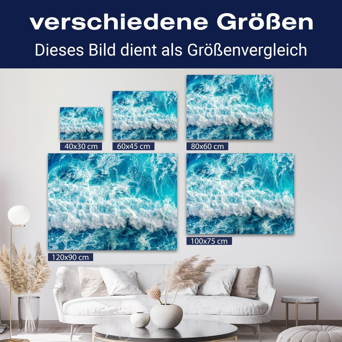 Leinwandbild Meer & Wasser, Querformat, Raues Meer 2 M0112 kaufen - Bild 8