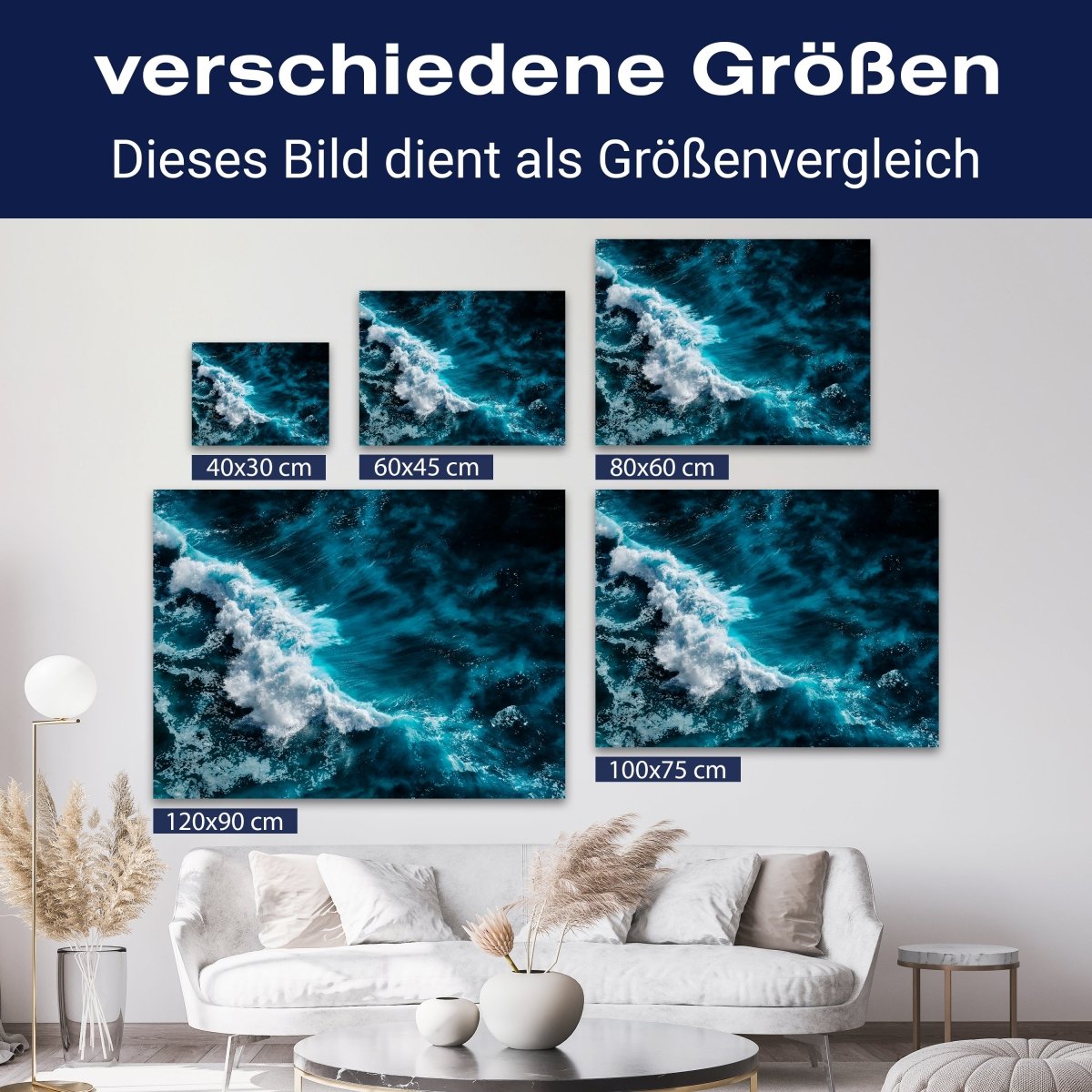 Leinwandbild Meer & Wasser, Querformat, Raues Meer 4 M0114 kaufen - Bild 8