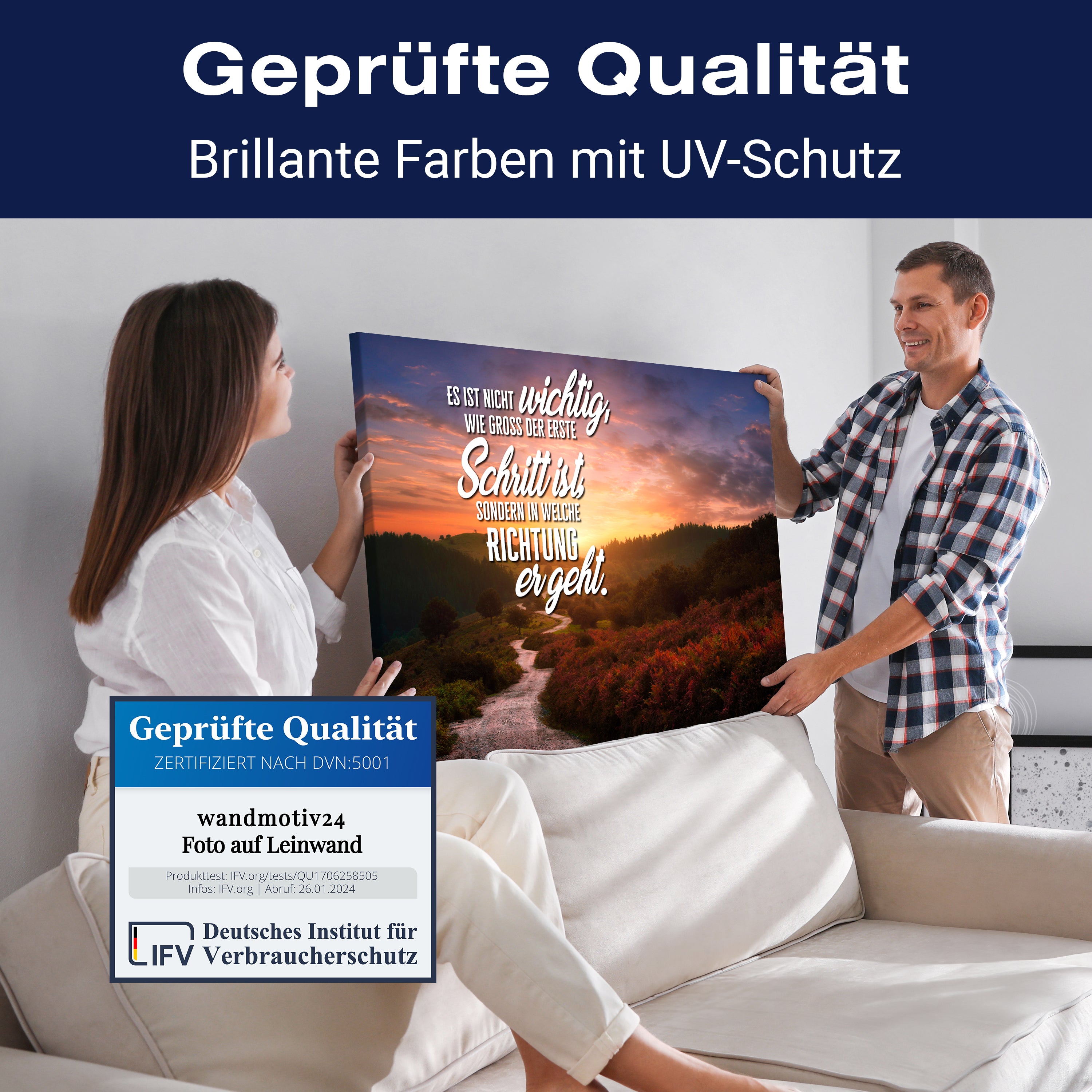 Leinwandbild Motivation, Querformat, der erste Schritt M0120 kaufen - Bild 4