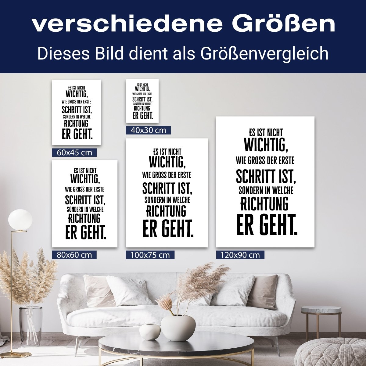 Leinwandbild Motivation, Hochformat, der erste Schritt 2 M0121 kaufen - Bild 8