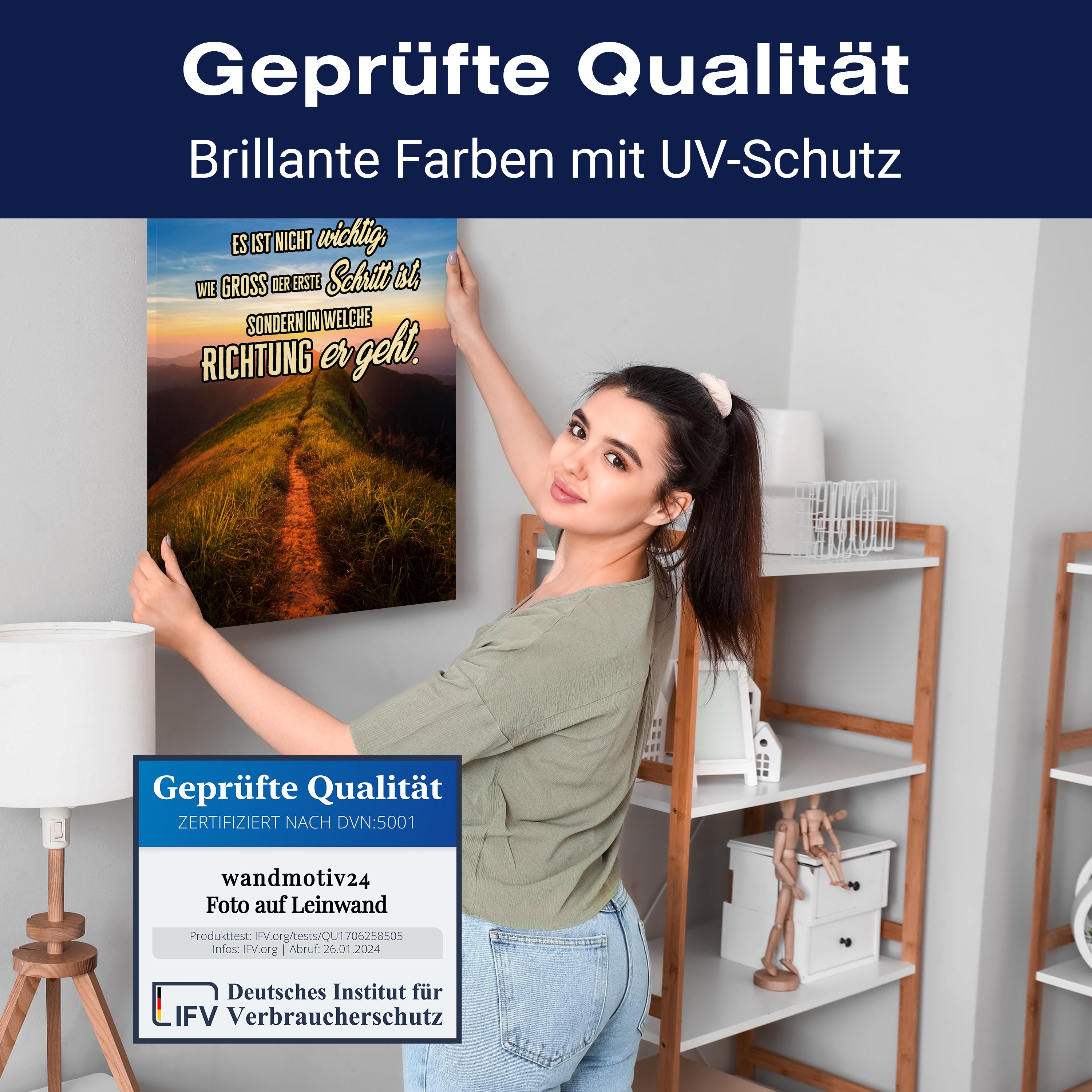 Leinwandbild Motivation, Hochformat, der erste Schritt 3 M0122 kaufen - Bild 4