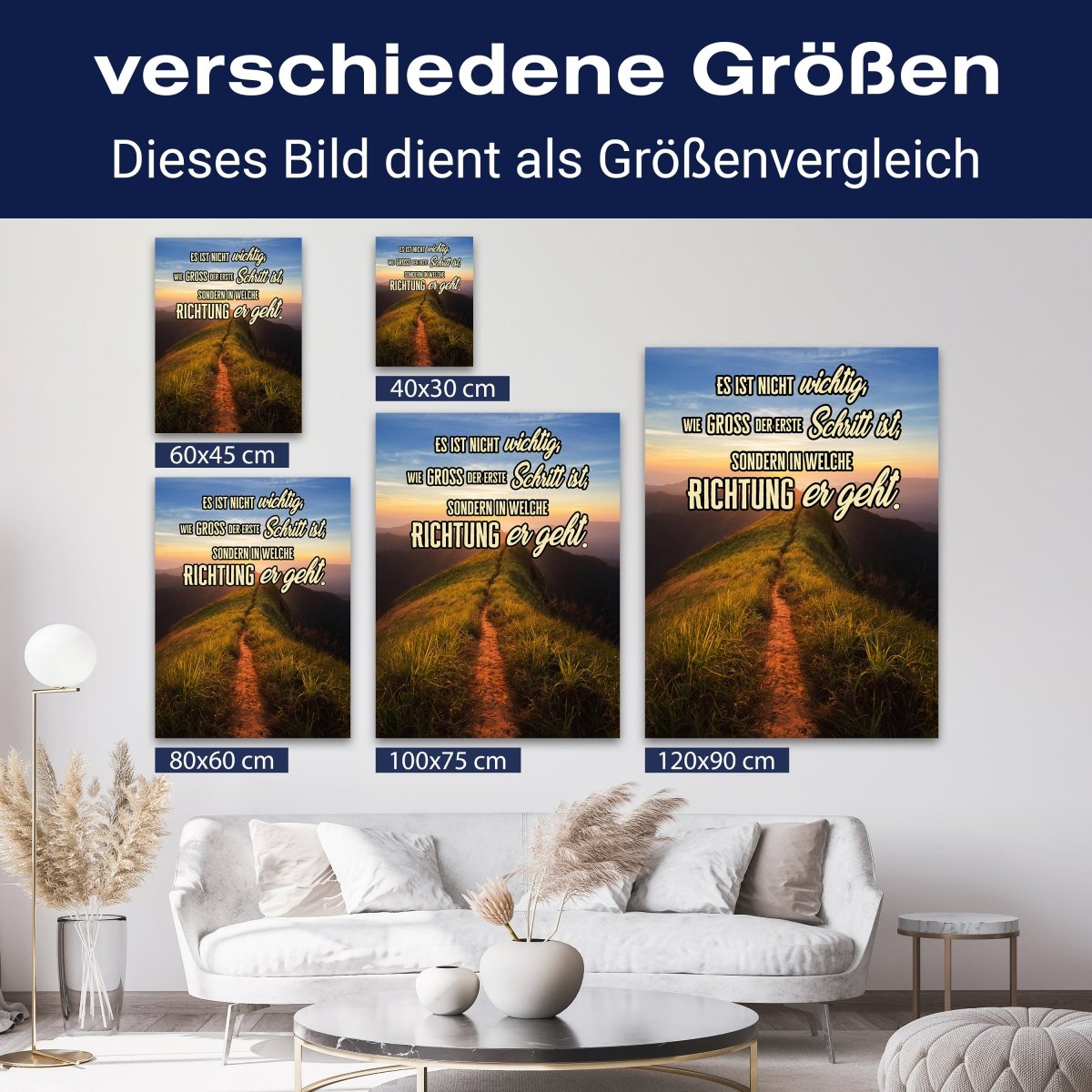 Leinwandbild Motivation, Hochformat, der erste Schritt 3 M0122 kaufen - Bild 8