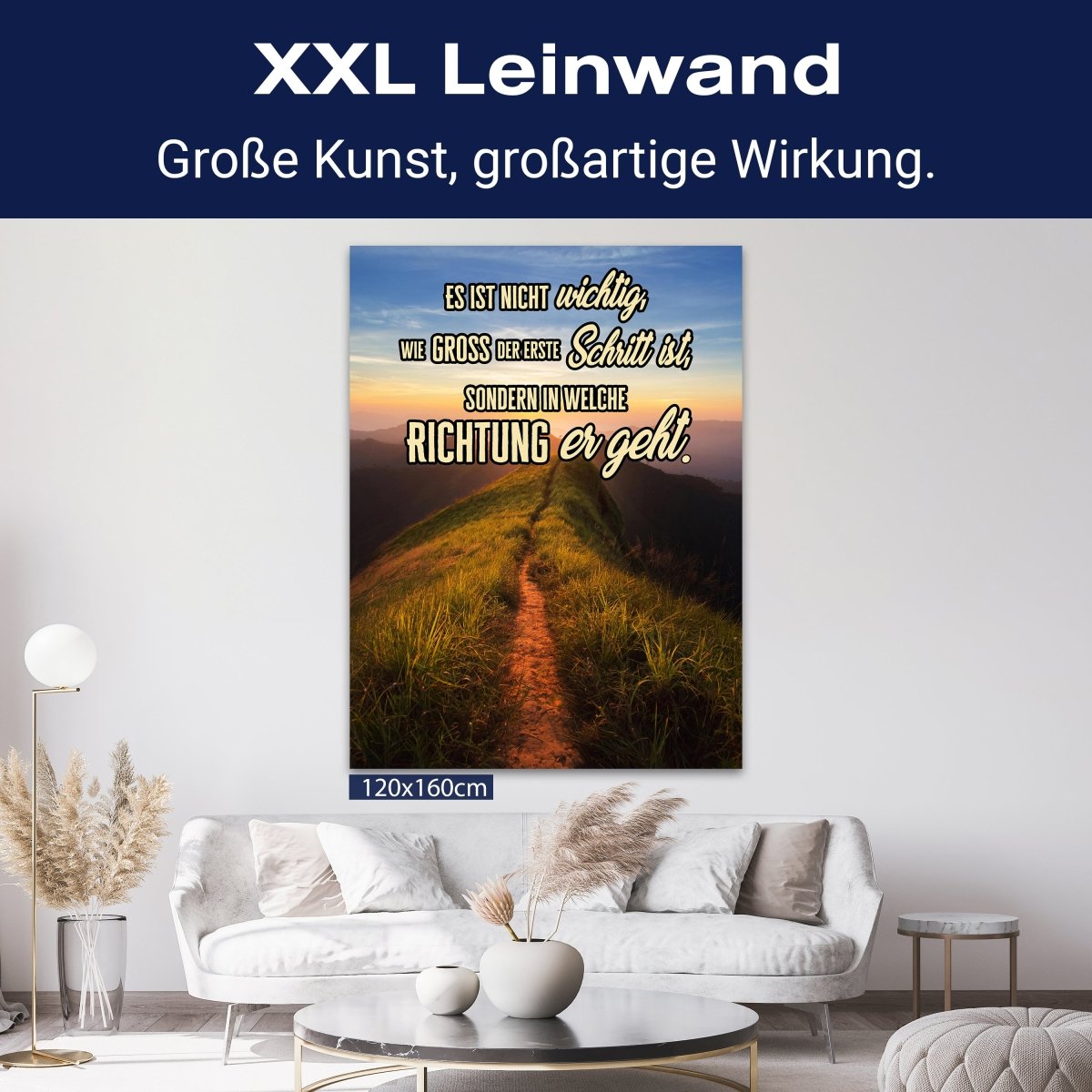 Leinwandbild Motivation, Hochformat, der erste Schritt 3 M0122 kaufen - Bild 9