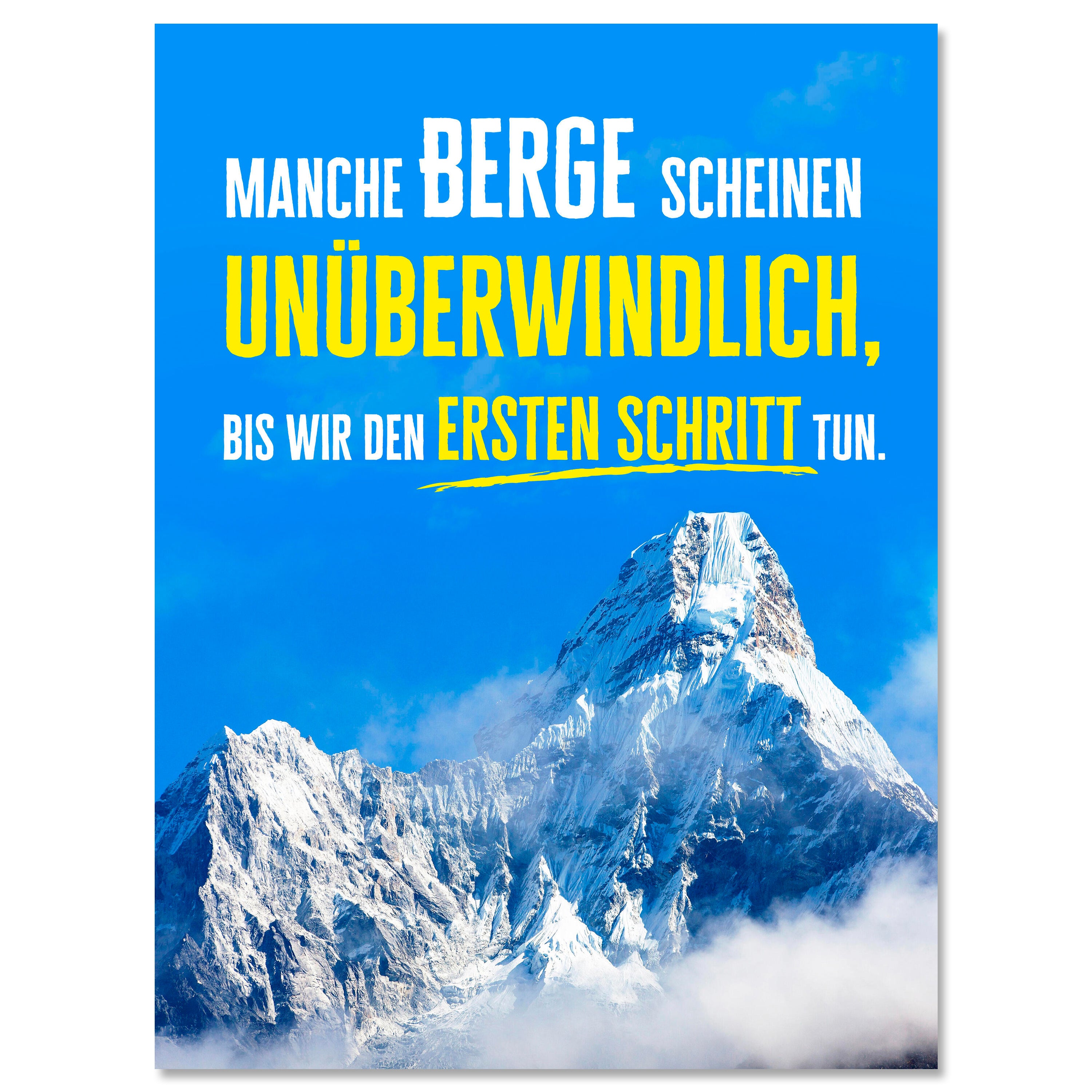 Leinwandbild Motivation, Hochformat, Berge unüberwindlich M0123 kaufen - Bild 1