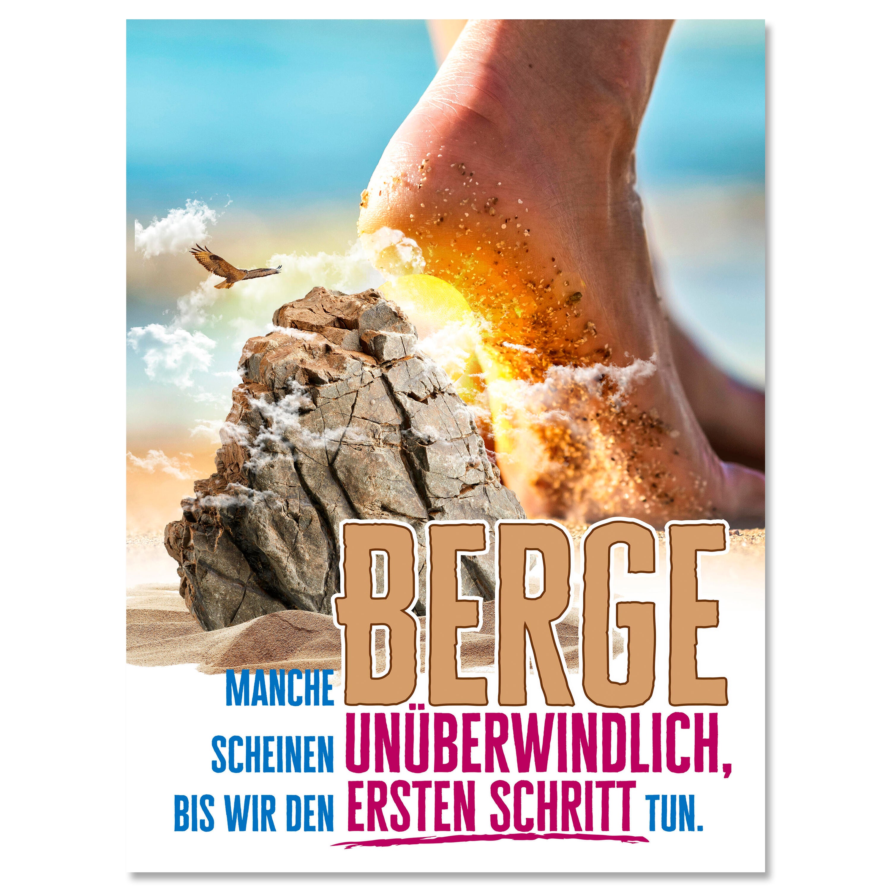 Leinwandbild Motivation, Hochformat, manche Berge M0124 kaufen - Bild 1