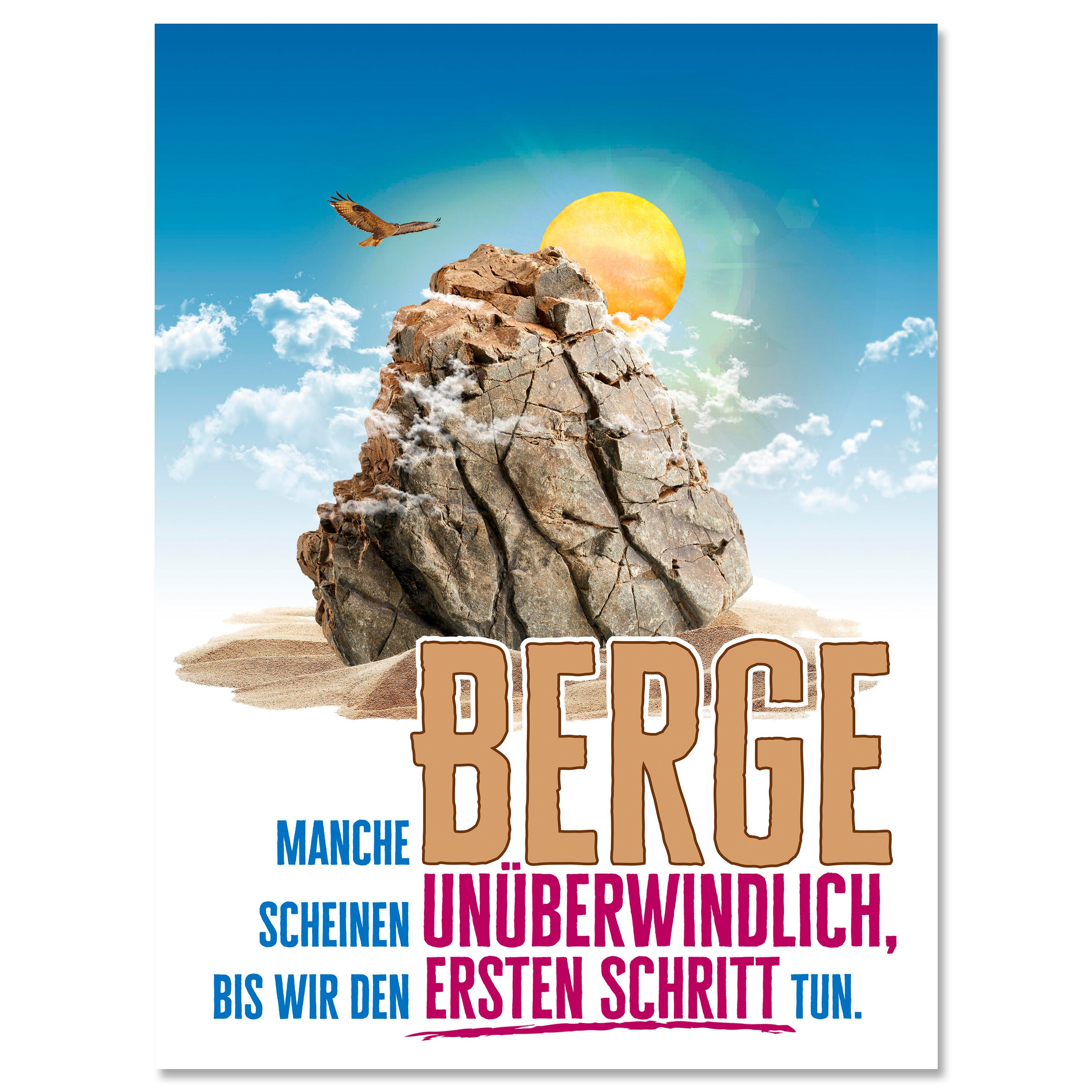 Leinwandbild Motivation, Hochformat, der erste Schritt 4 M0125 kaufen - Bild 1