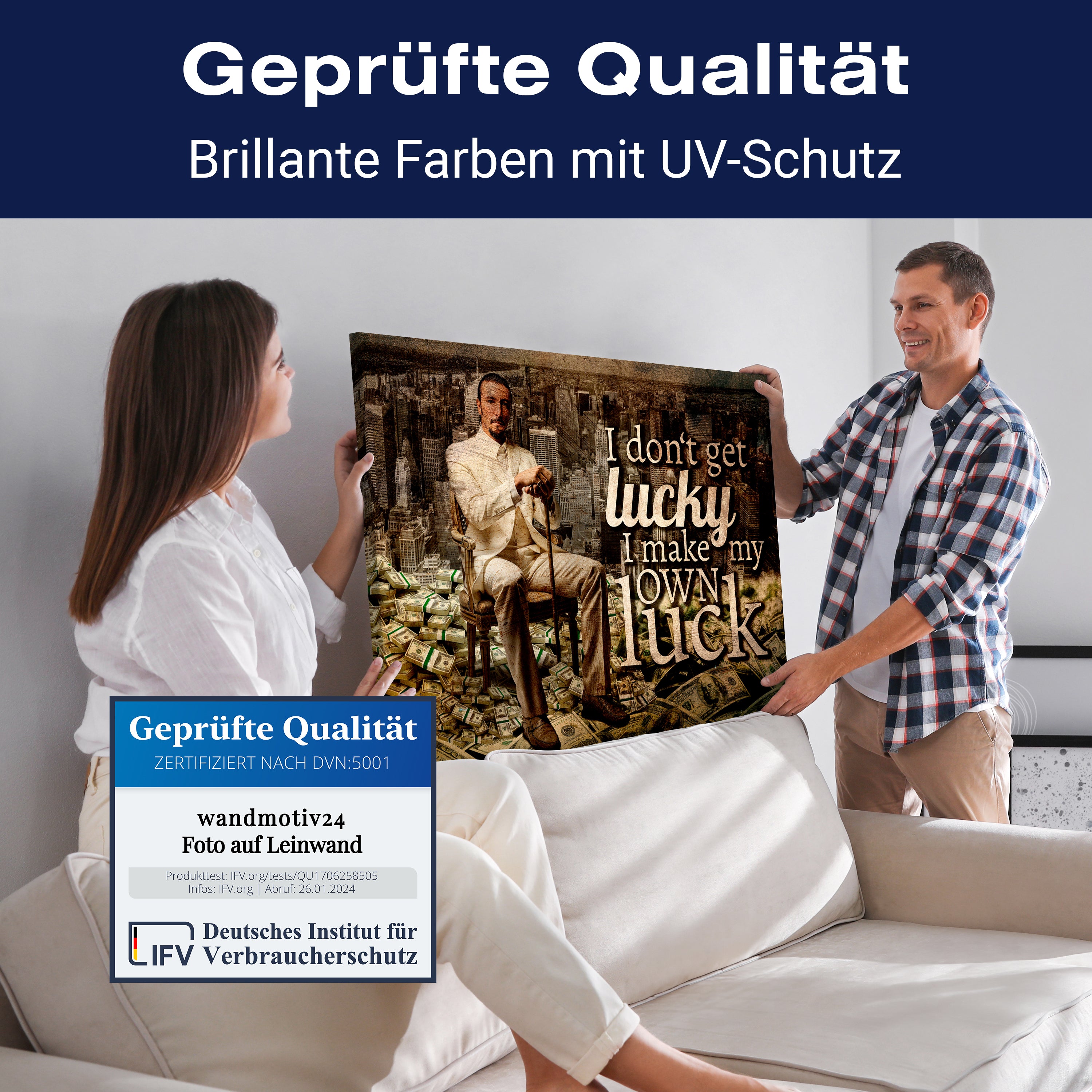 Leinwandbild Motivation, Querformat, eigenes Glück M0127 kaufen - Bild 4