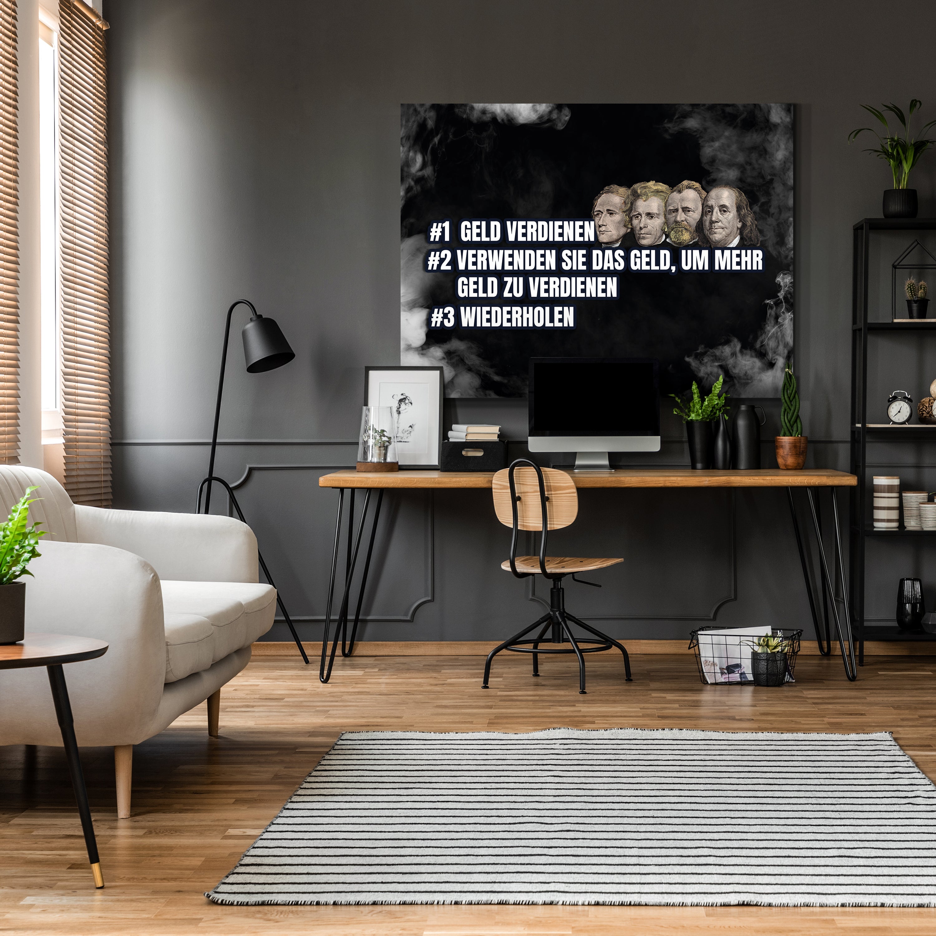 Leinwandbild Motivation, Querformat, Geld verdienen M0132 kaufen - Bild 3