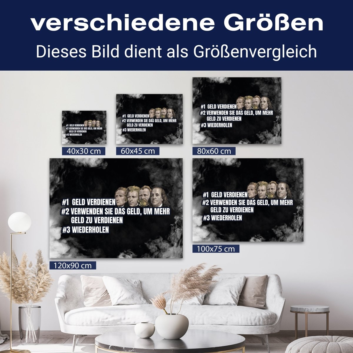 Leinwandbild Motivation, Querformat, Geld verdienen M0132 kaufen - Bild 8