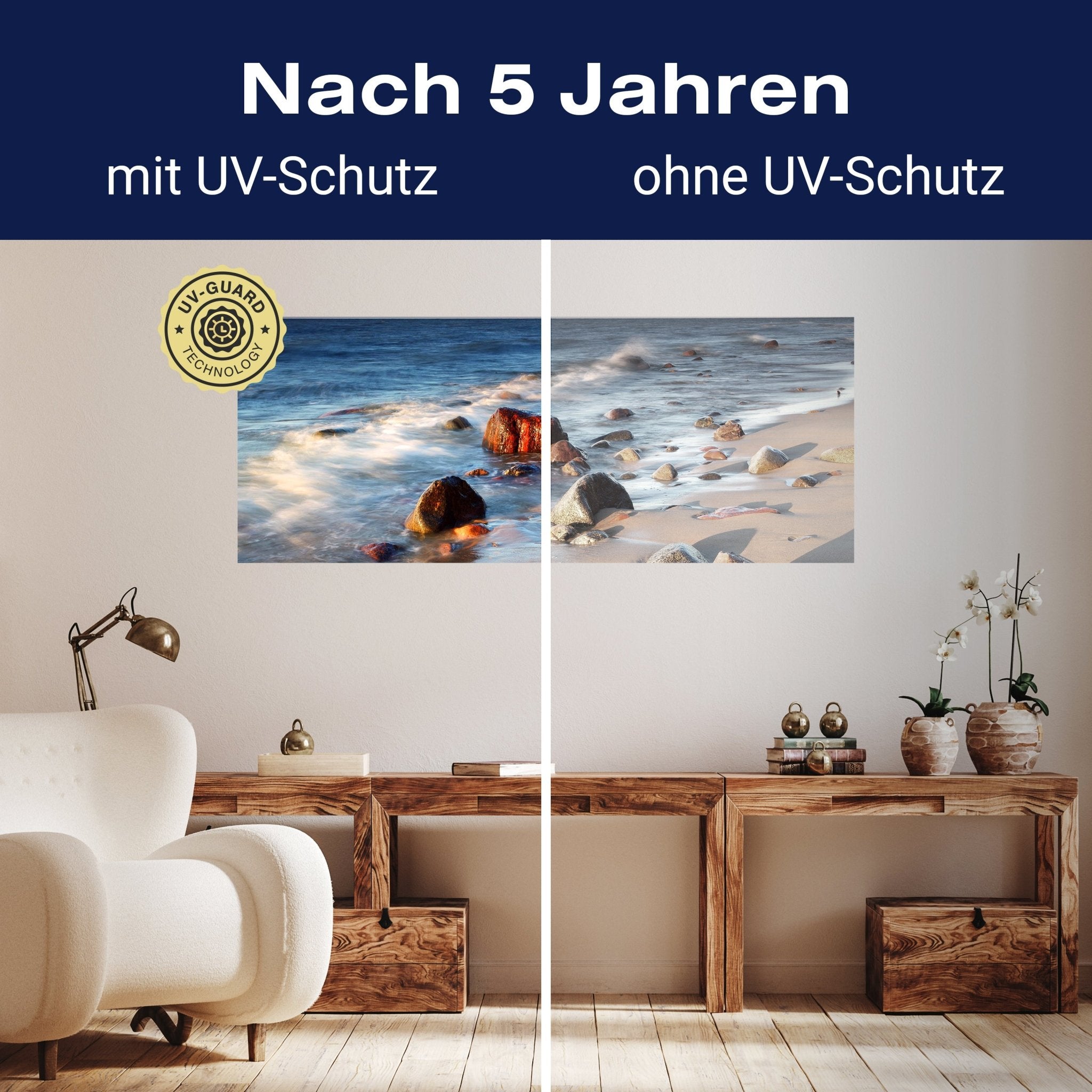 Leinwandbild Steinstrand Natur M0223 kaufen - Bild 9