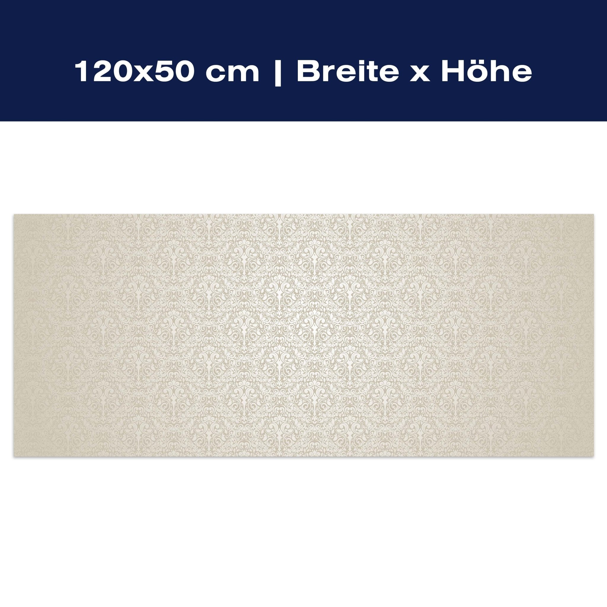 Leinwandbild Barockmuster Beige M0306